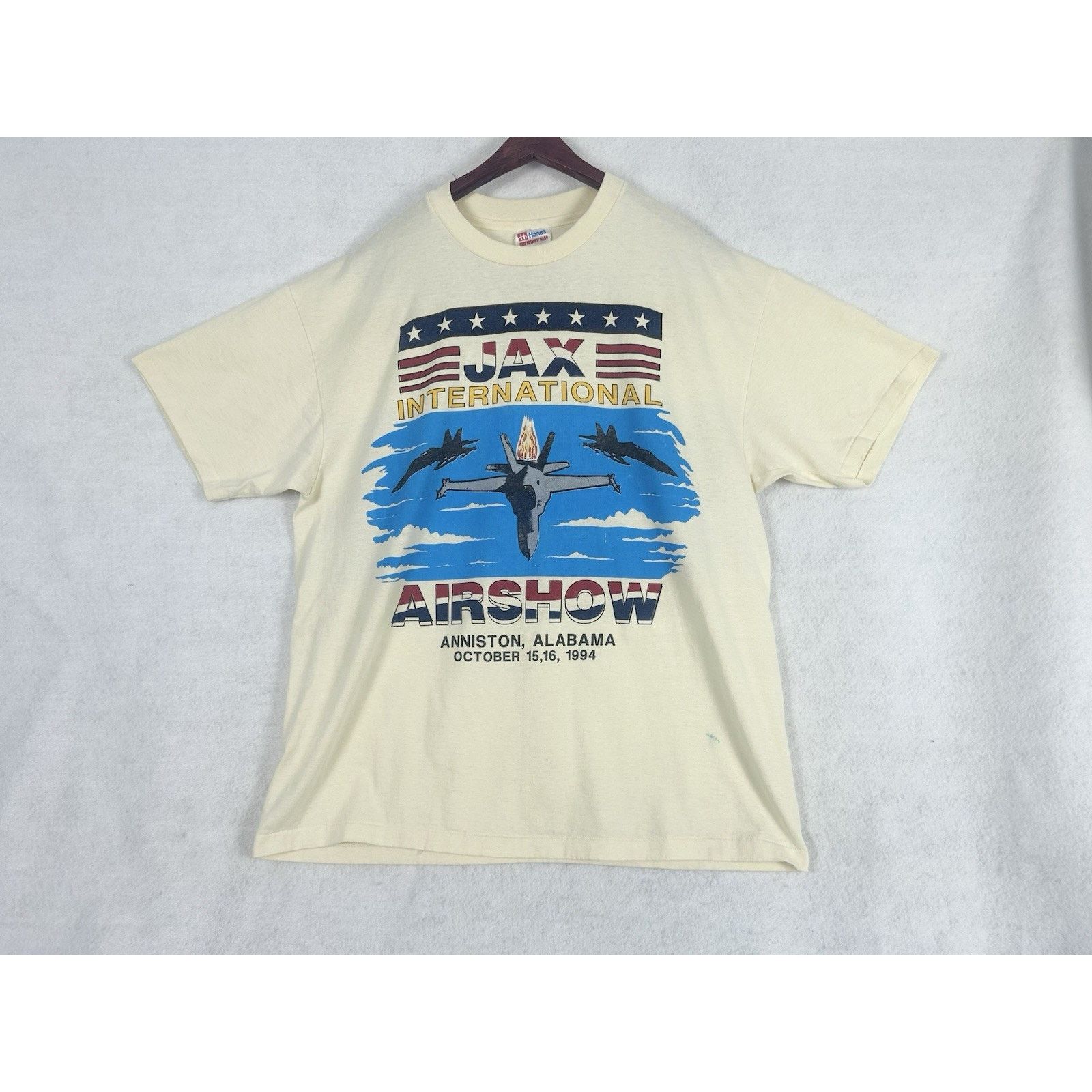 Jerzees VTG 94 Jax International Airshow Jet Plane Show Shirt XL Size US XL / EU 56 / 4 - 1 Thumbnail
