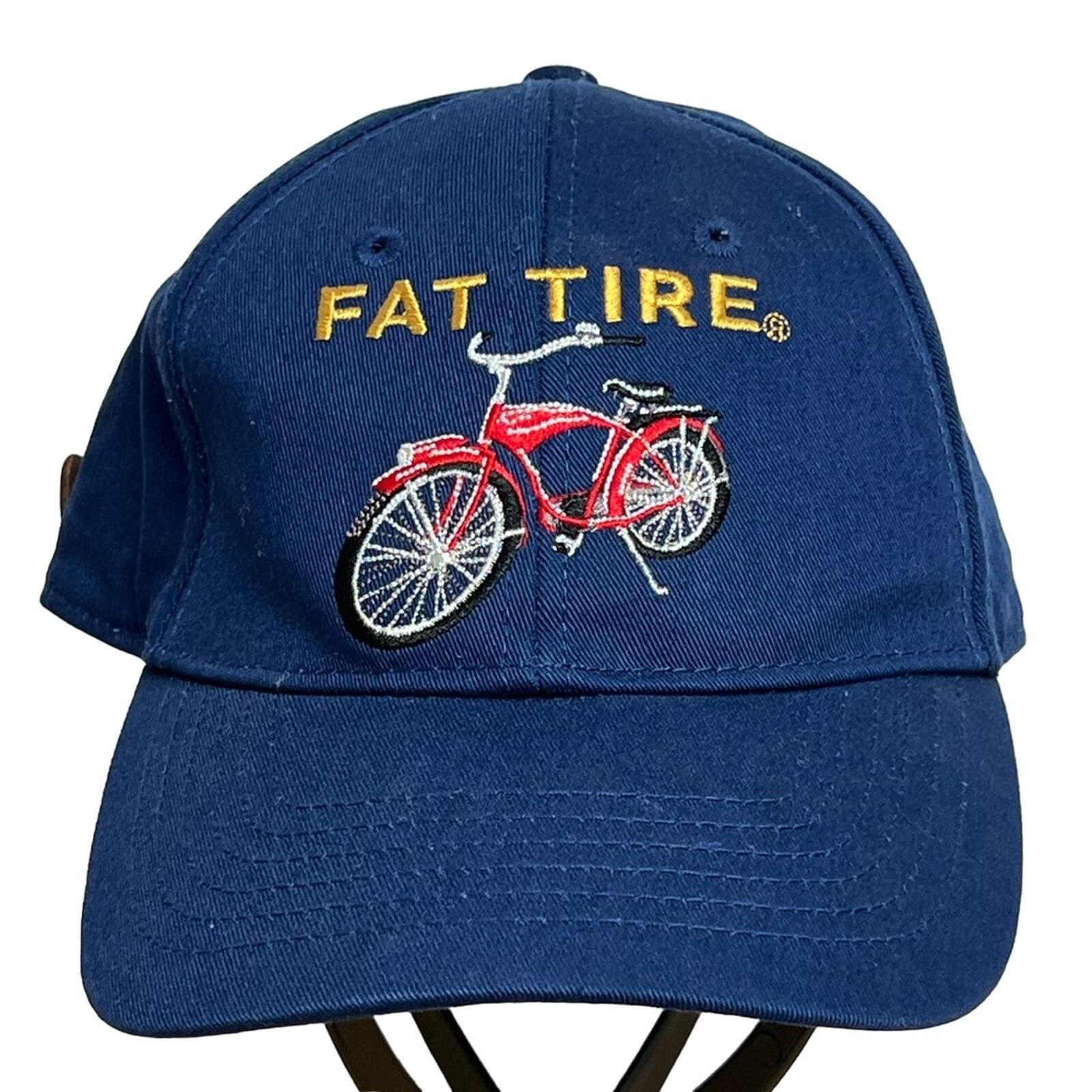 Drink Beer Save Water New Belgium Brewing Fat Tire Hat -Blue Leather Strap Beer Size ONE SIZE - 1 Thumbnail