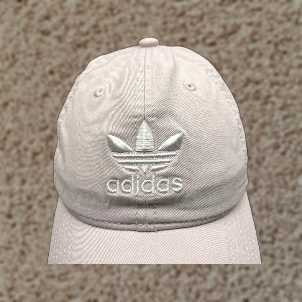 Adidas Adidas Hat Cap Strap Back Adult One Size Light Pink 100% Cotton Twill Size ONE SIZE - 1 Thumbnail