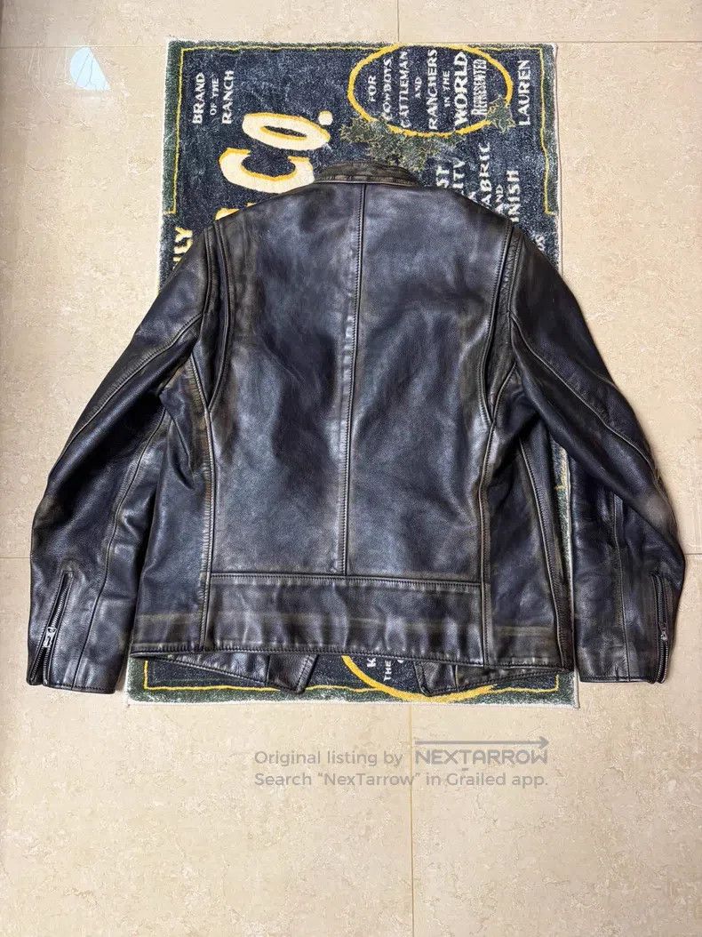 Schott Schott Old cowhide stand-up collar motorcycle jacket Size US M / EU 48-50 / 2 - 2 Thumbnail
