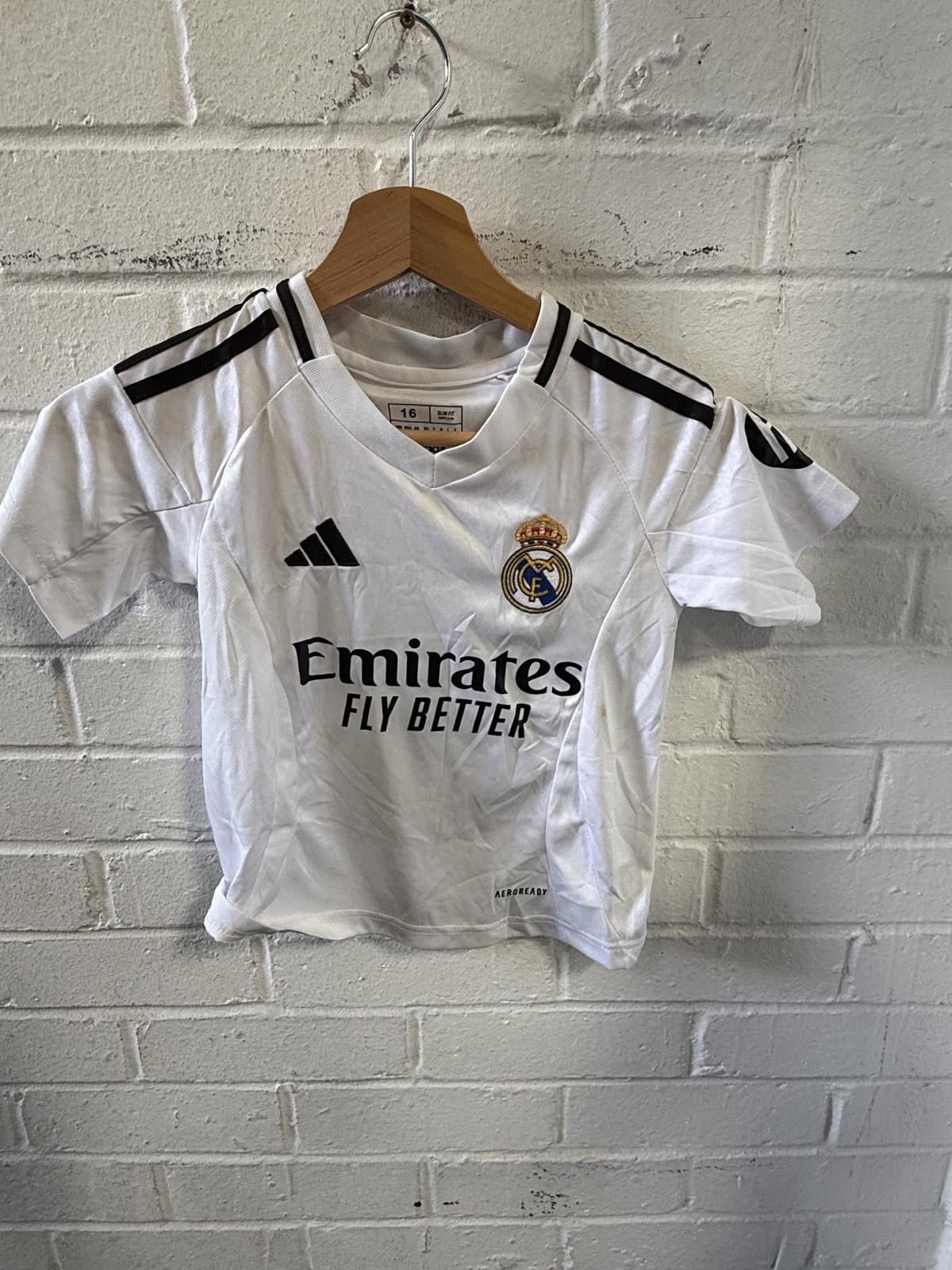 Adidas Real Madrid Kids Soccer Jersey Size 16 Slim Fit Size US XXS / EU 40 - 1 Thumbnail