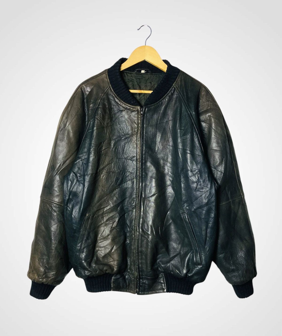 Ermenegildo Zegna Ermenegildo Zegna Leather Bomber Jacket (Made in Italy) Size US L / EU 52-54 / 3 - 1 Thumbnail