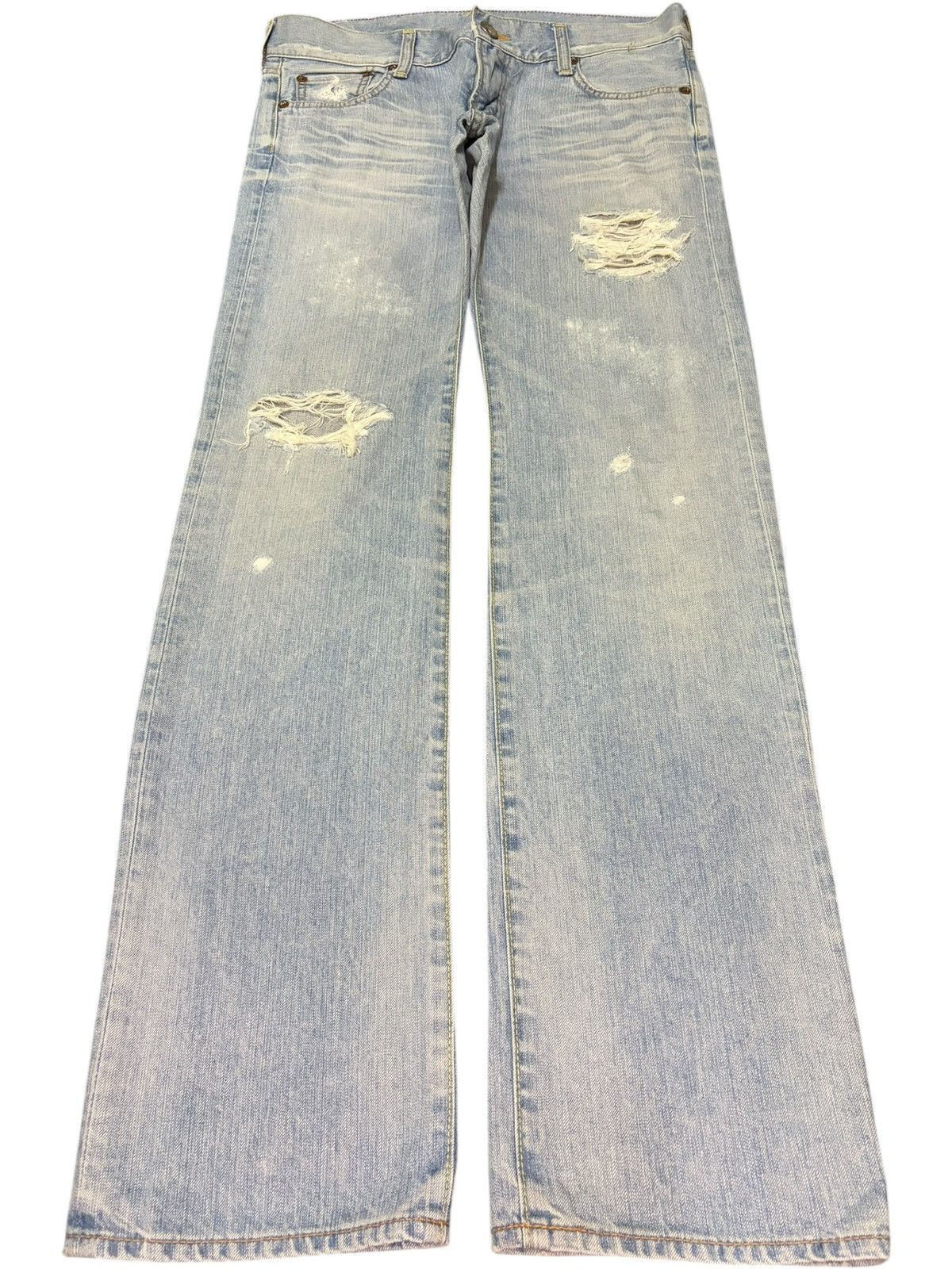 Edwin Vintage Japanese Brand Faded Wash Distressed Jeans Size 32" / US 10 / IT 46 - 1 Thumbnail