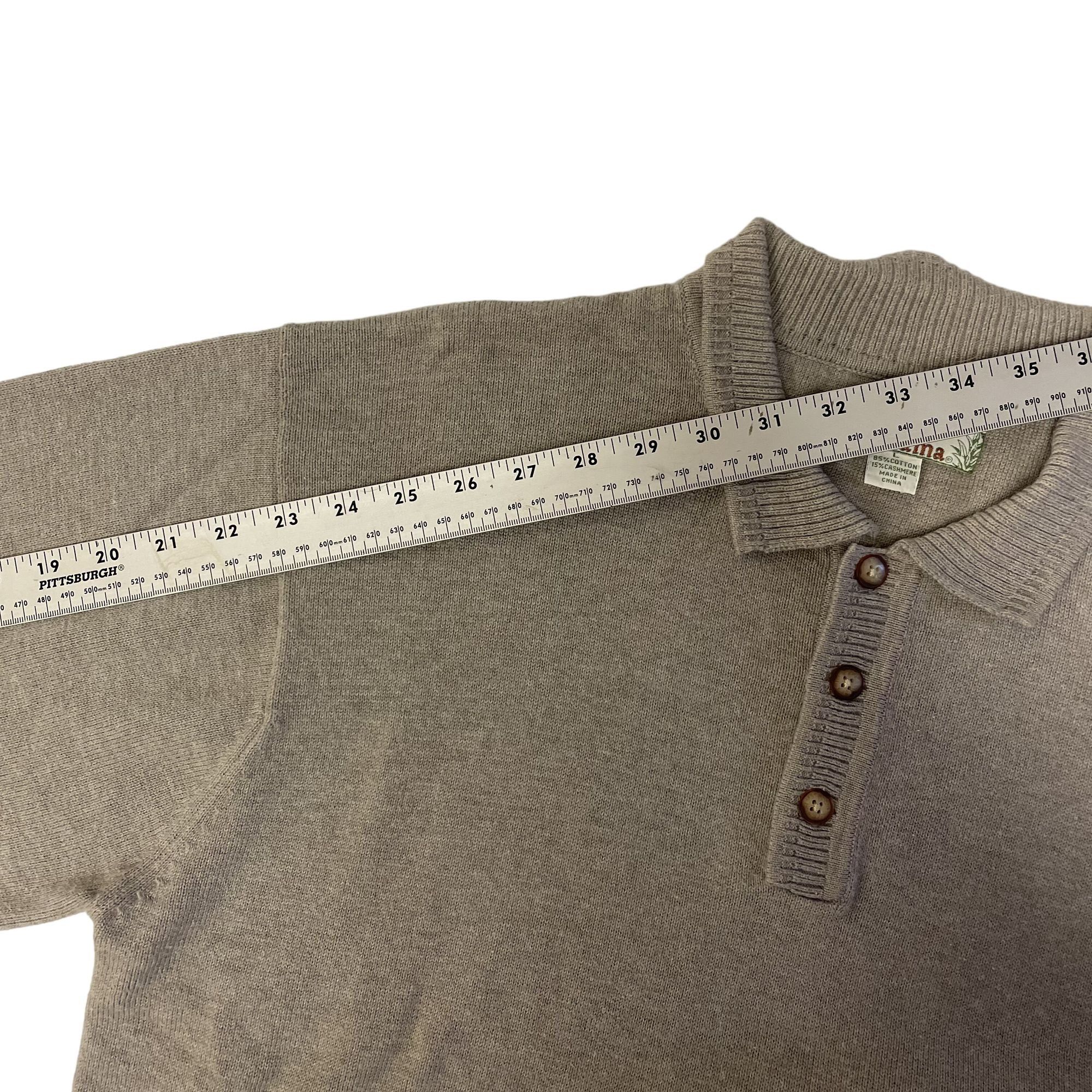 Tommy Bahama Vtg Tommy Bahama KNIT 1/4 Btn Collared CASHMERE Sweater Size US L / EU 52-54 / 3 - 6 Thumbnail