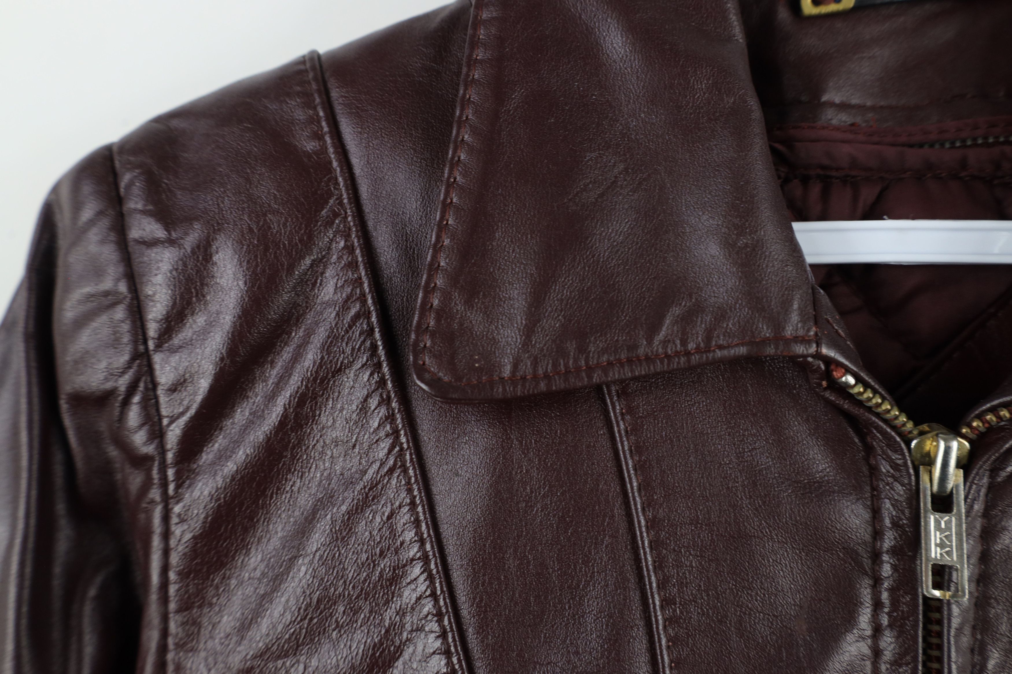 Vintage Vintage 80s 90s Streetwear Buckle Leather Jacket Oxblood Size L / US 10 / IT 46 - 5 Thumbnail