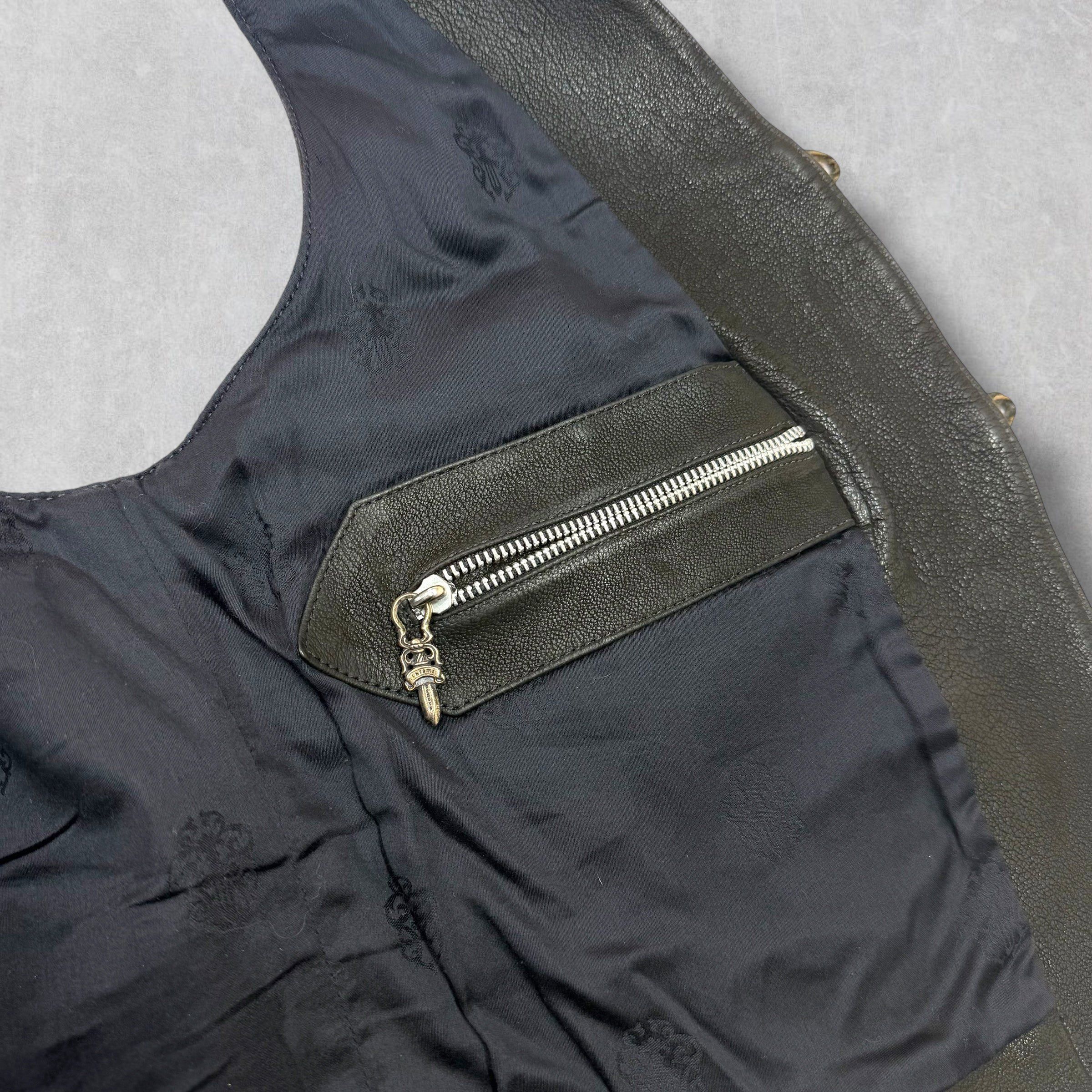 Chrome Hearts Vintage Chrome Hearts Classic Leather Vest L Size US L / EU 52-54 / 3 - 7 Thumbnail