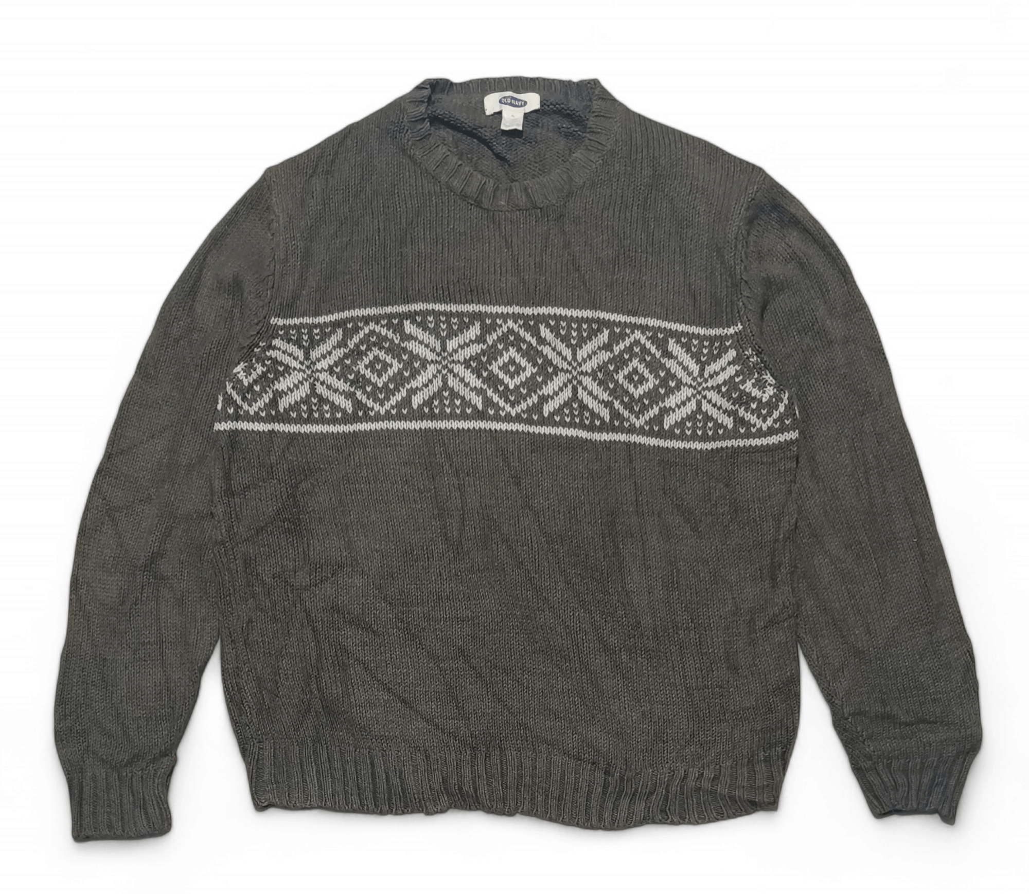 Old Navy OLD NAVY Ethnic Striped Motifs Pattern Knit Cotton Sweater Size US XL / EU 56 / 4 - 2 Thumbnail