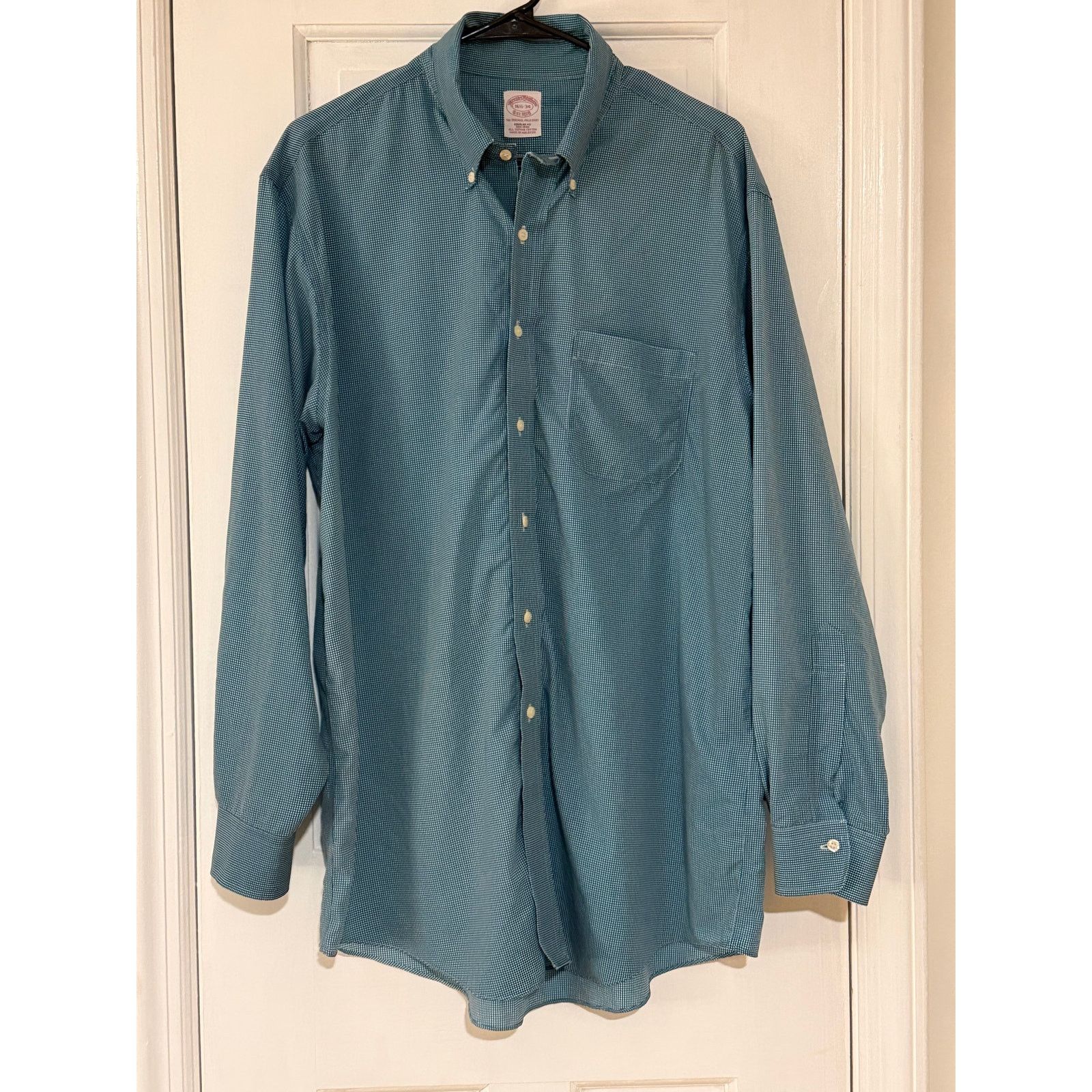 Brooks Brothers Brooks Brothers Blue Patterned Button-Up Shirt 16 1/2 - 34 Size US M / EU 48-50 / 2 - 1 Thumbnail