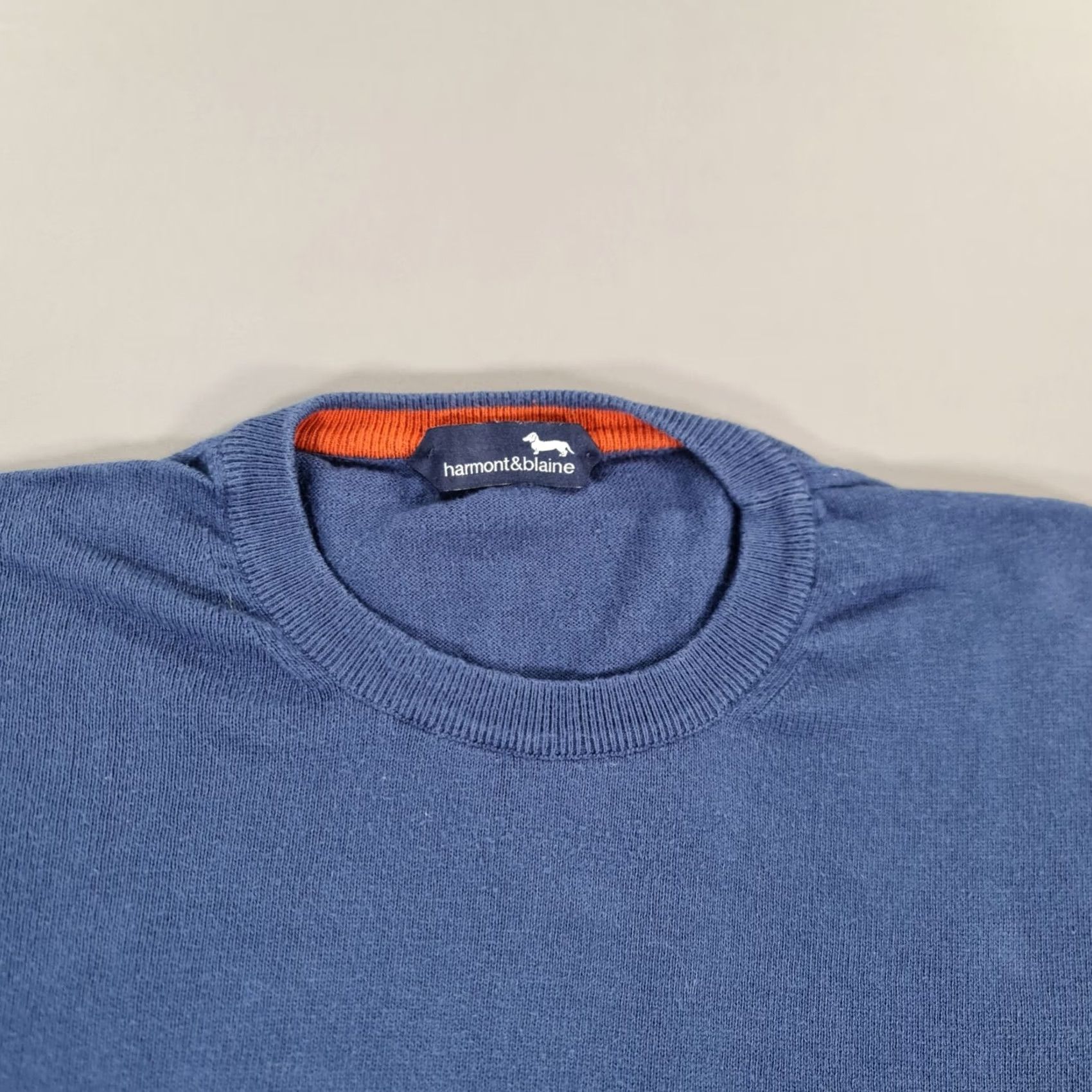 Harmont & Blaine Harmont & Blaine Jumper Mens 3XL Cotton Knit Pullover Blue Crew Neck Size US XXL / EU 58 / 5 - 2 Thumbnail