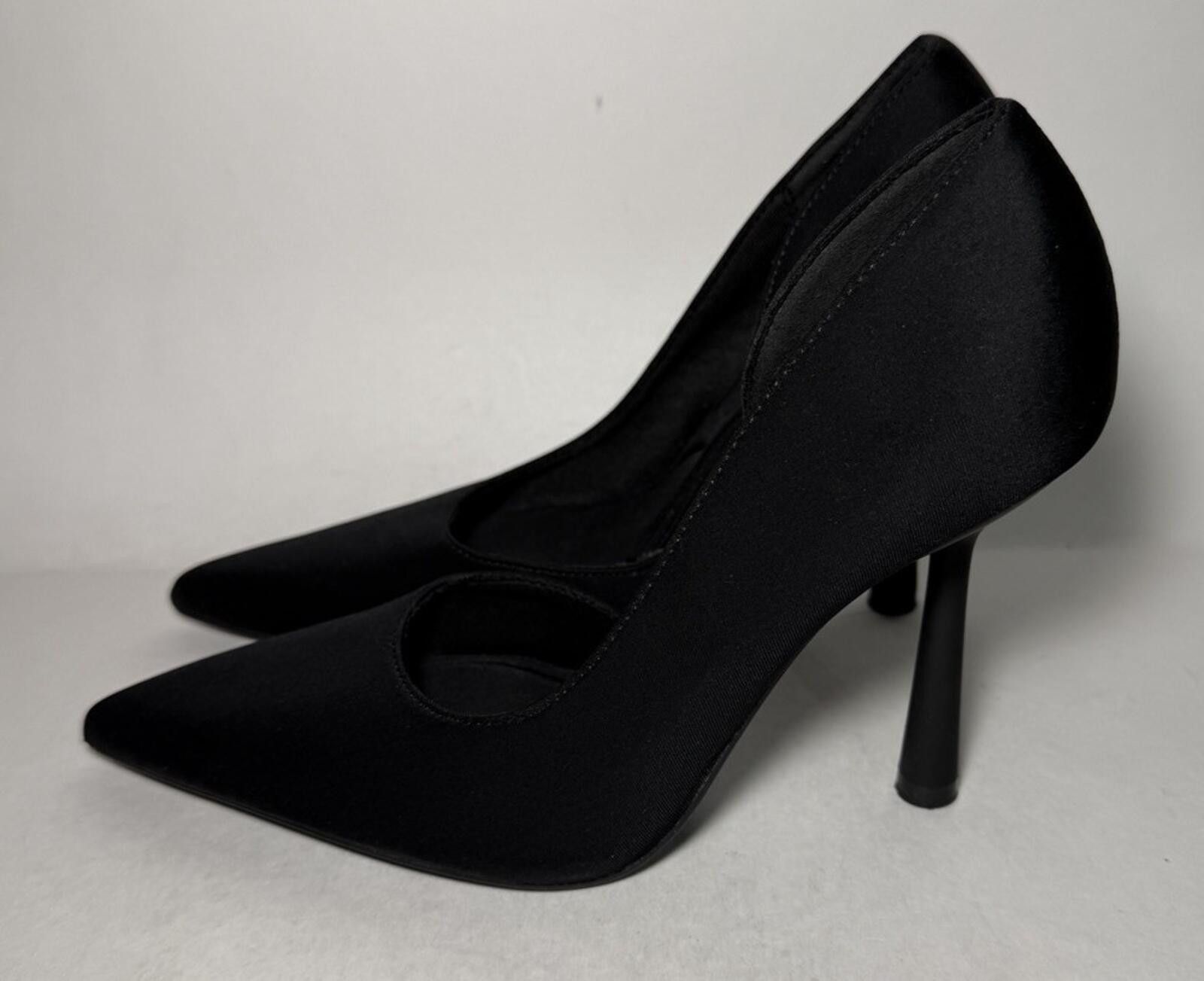 Zara ZARA D'Orsay Stiletto Pump Pointed Toe 4 inch Heels Black Size US 6.5 / IT 36.5 - 2 Thumbnail
