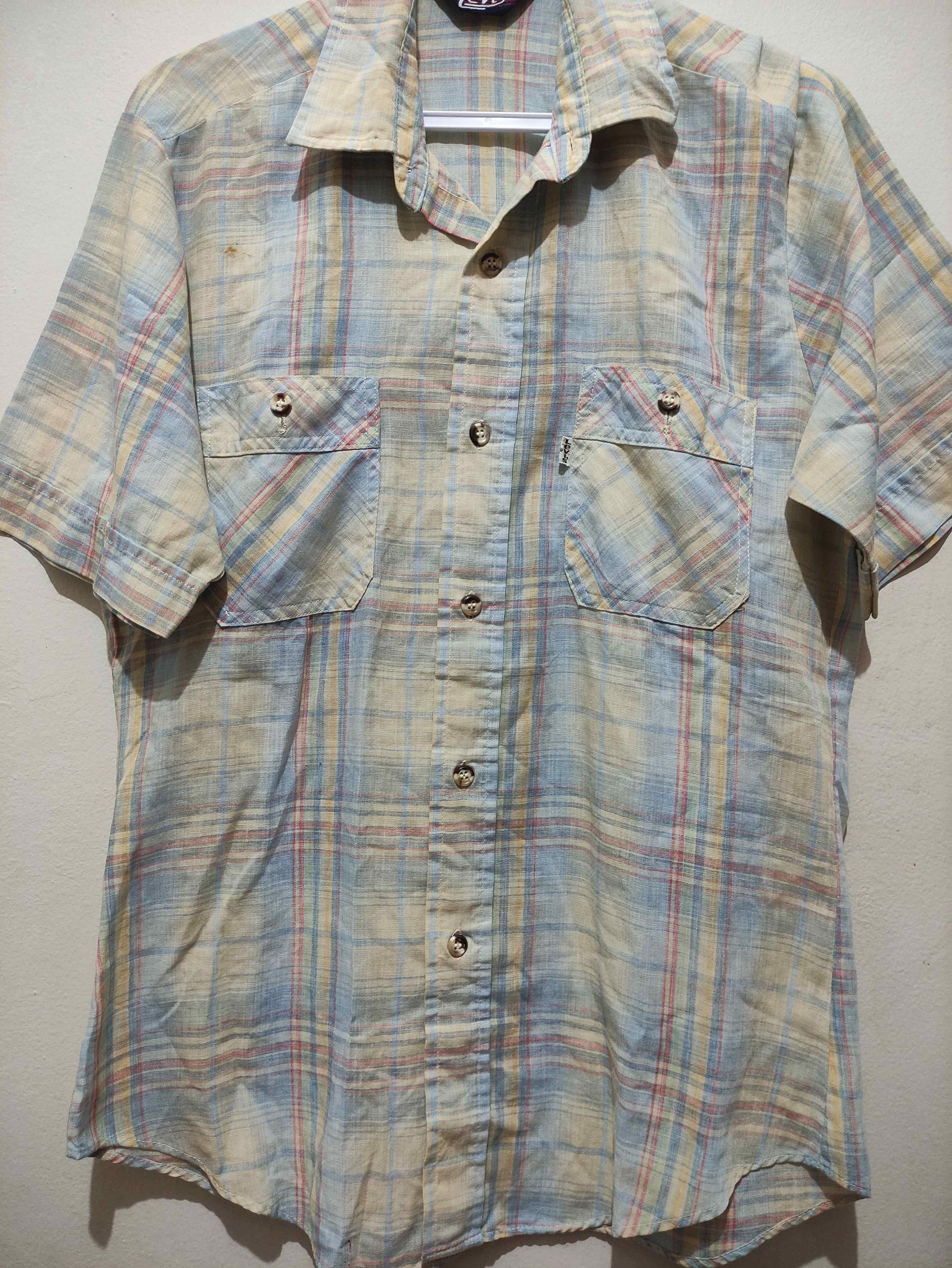 Levi's Vintage 70s Levis White Tab Button Up Shirt Size US M / EU 48-50 / 2 - 4 Thumbnail