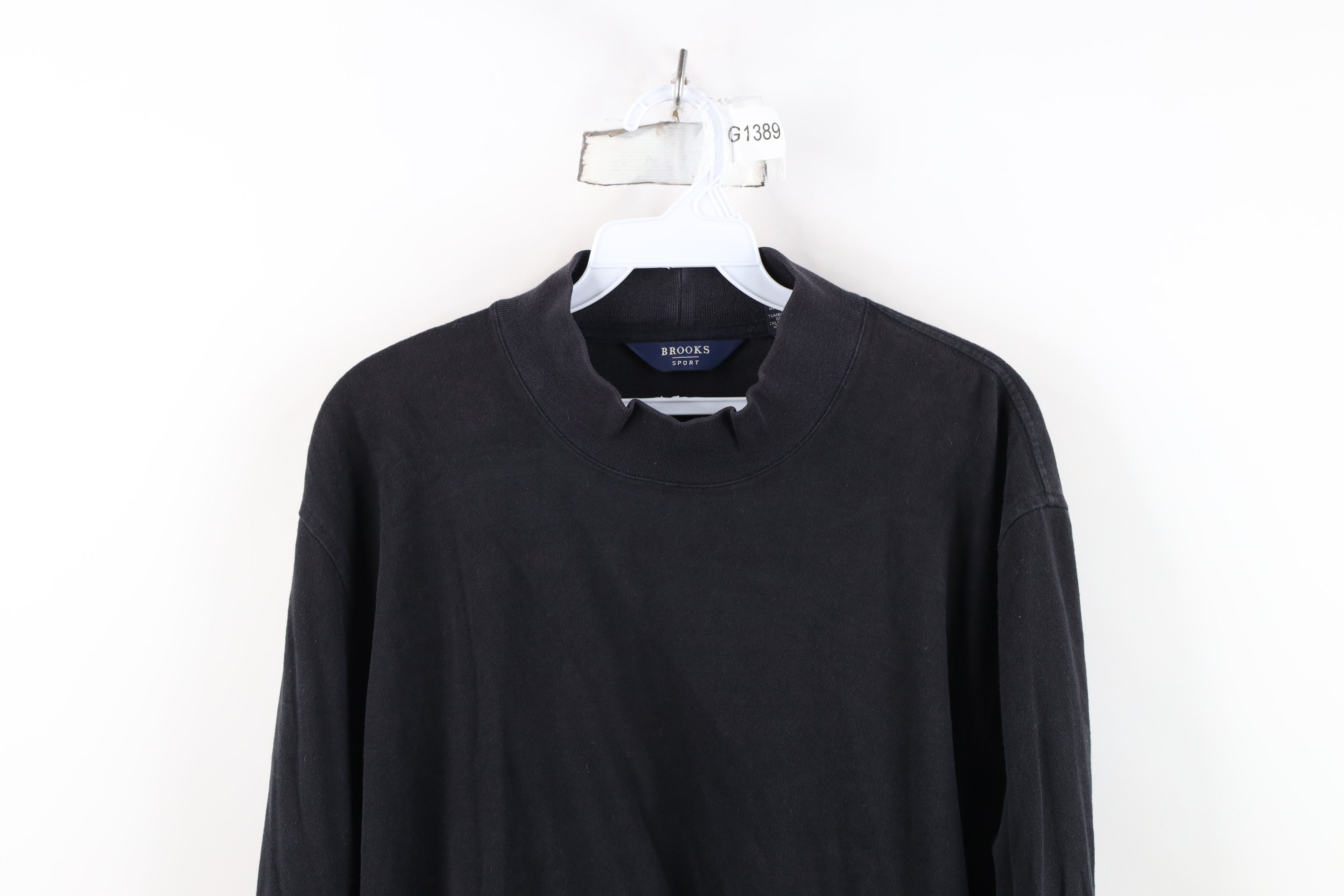 Brooks Brothers Vintage Brooks Brothers Soft Cloth Mock Neck T-Shirt Black Size US L / EU 52-54 / 3 - 2 Thumbnail