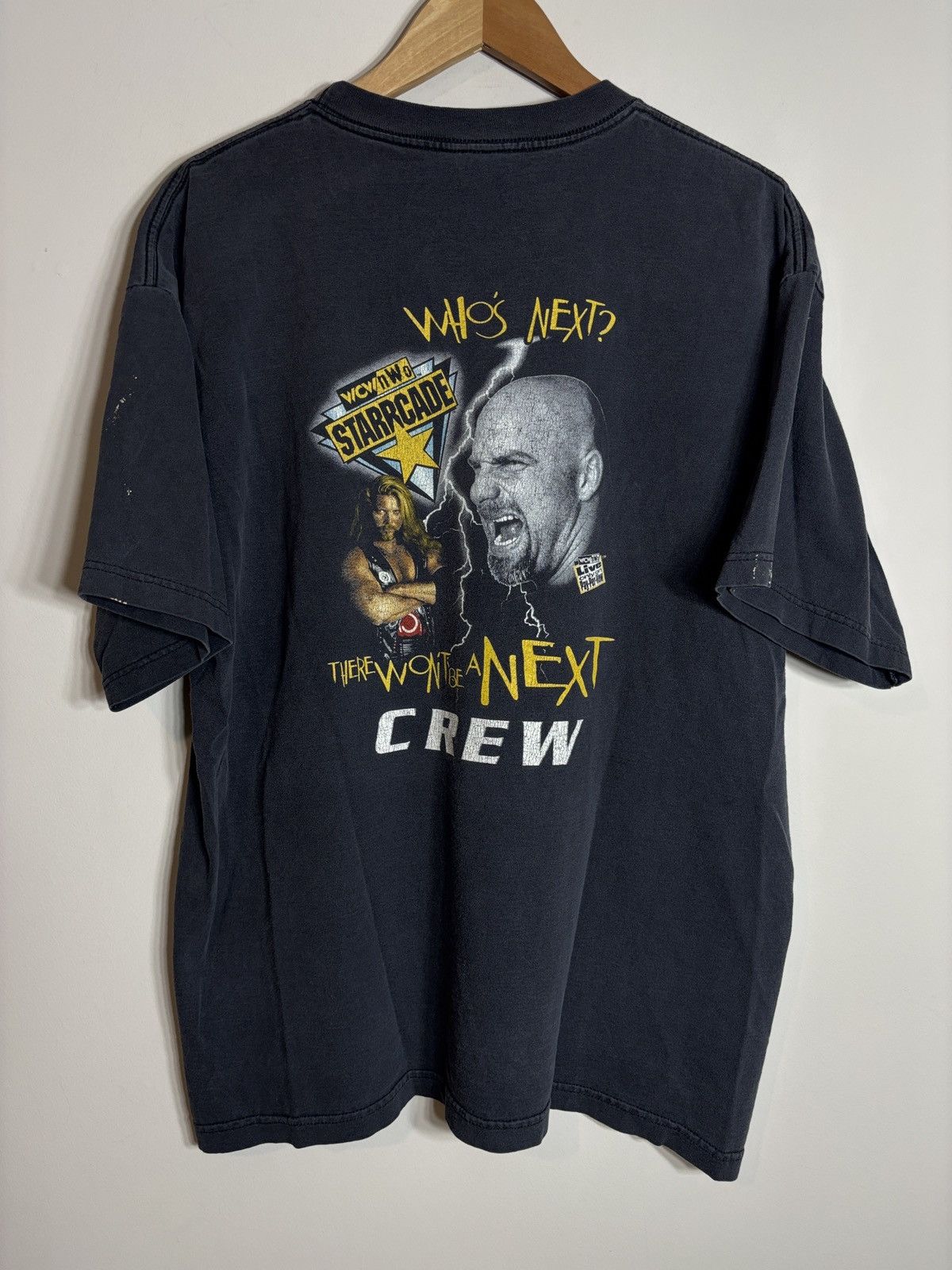WCW/nWo Vtg WCW NWO Starrcade Goldberg Nash Wrestling Crew Shirt XL Size US XL / EU 56 / 4 - 1 Thumbnail
