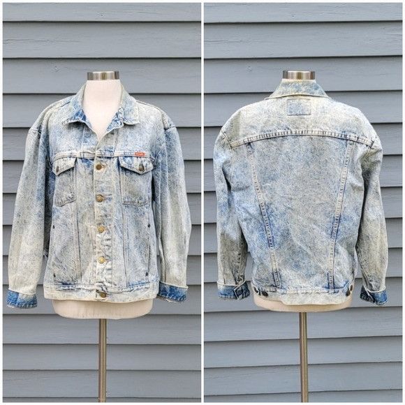 Wrangler Vintage 90s y2k Grunge Distressed Acid Wash Denim Jean Truck Size US L / EU 52-54 / 3 - 1 Thumbnail