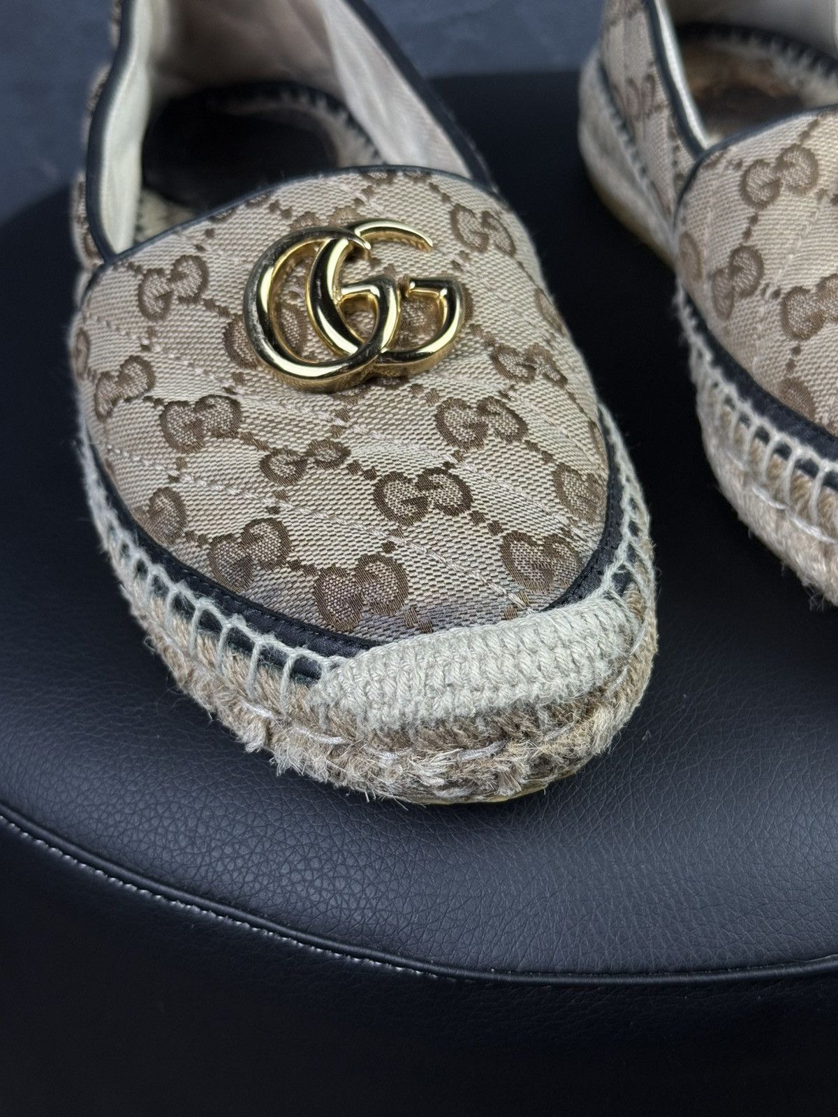 Gucci Gucci GG Supreme Canvas Monogram Espadrille Flats Slip Ons Size US 6 / IT 36 - 6 Thumbnail