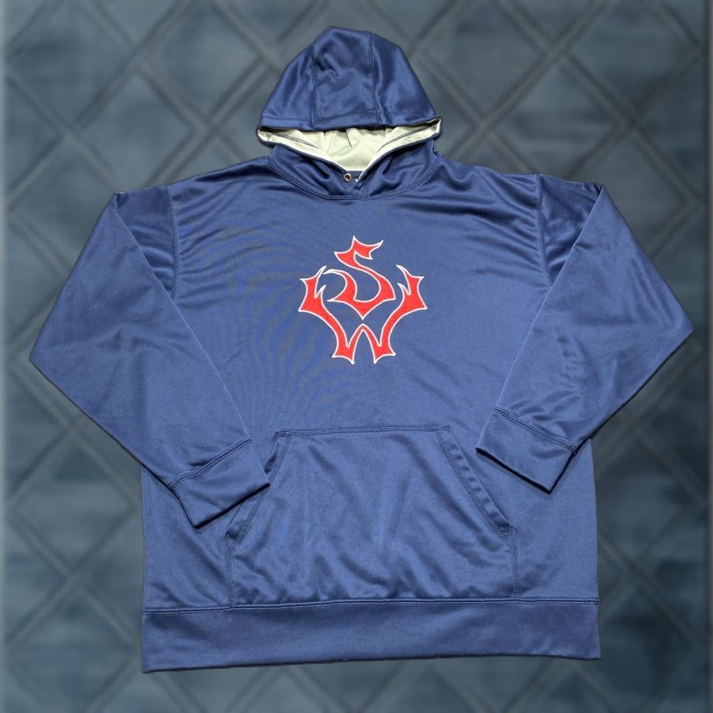 Warehouse Sportsmans Warehouse Hoodie Mens L Blue Pullover Sweatshirt Knit Logo Solid Outdoor Size US L / EU 52-54 / 3 - 1 Thumbnail