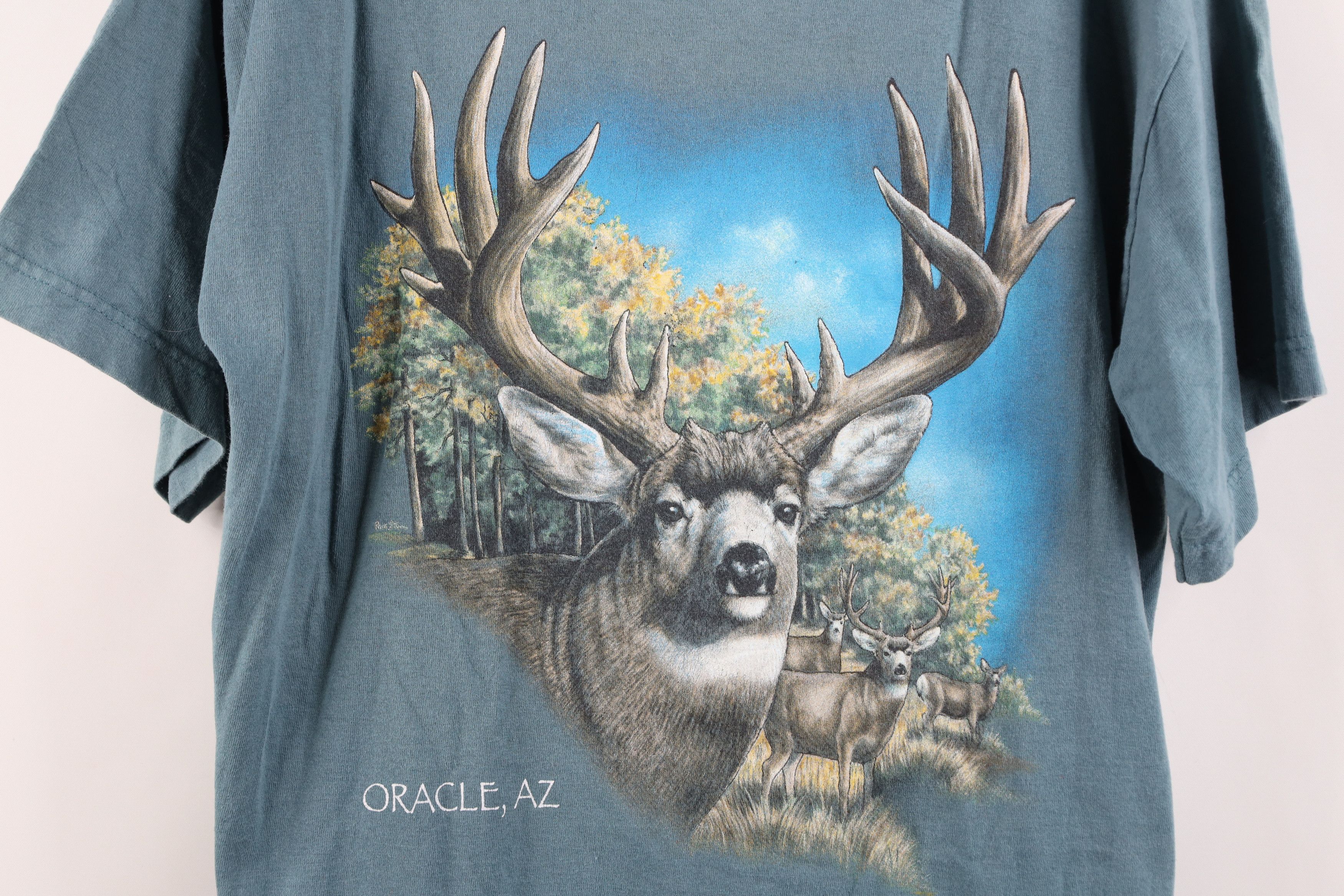 Vintage Vintage 90s Streetwear Nature Deer Buck Arizona T-Shirt USA Size US L / EU 52-54 / 3 - 4 Thumbnail