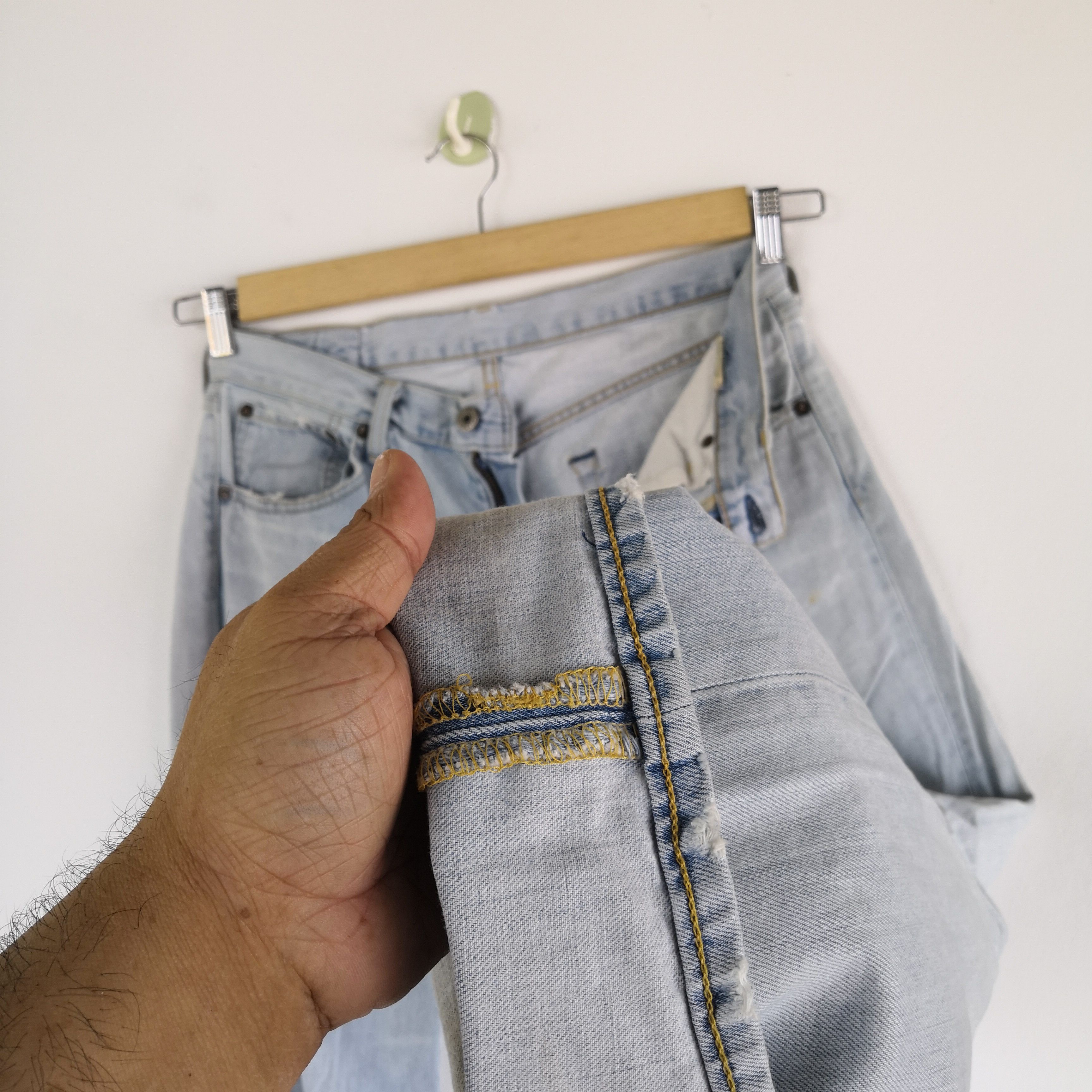 Jean Vintage Levi's 503 Jeans Light Washed Faded Denim Size US 30 / EU 46 - 8 Thumbnail