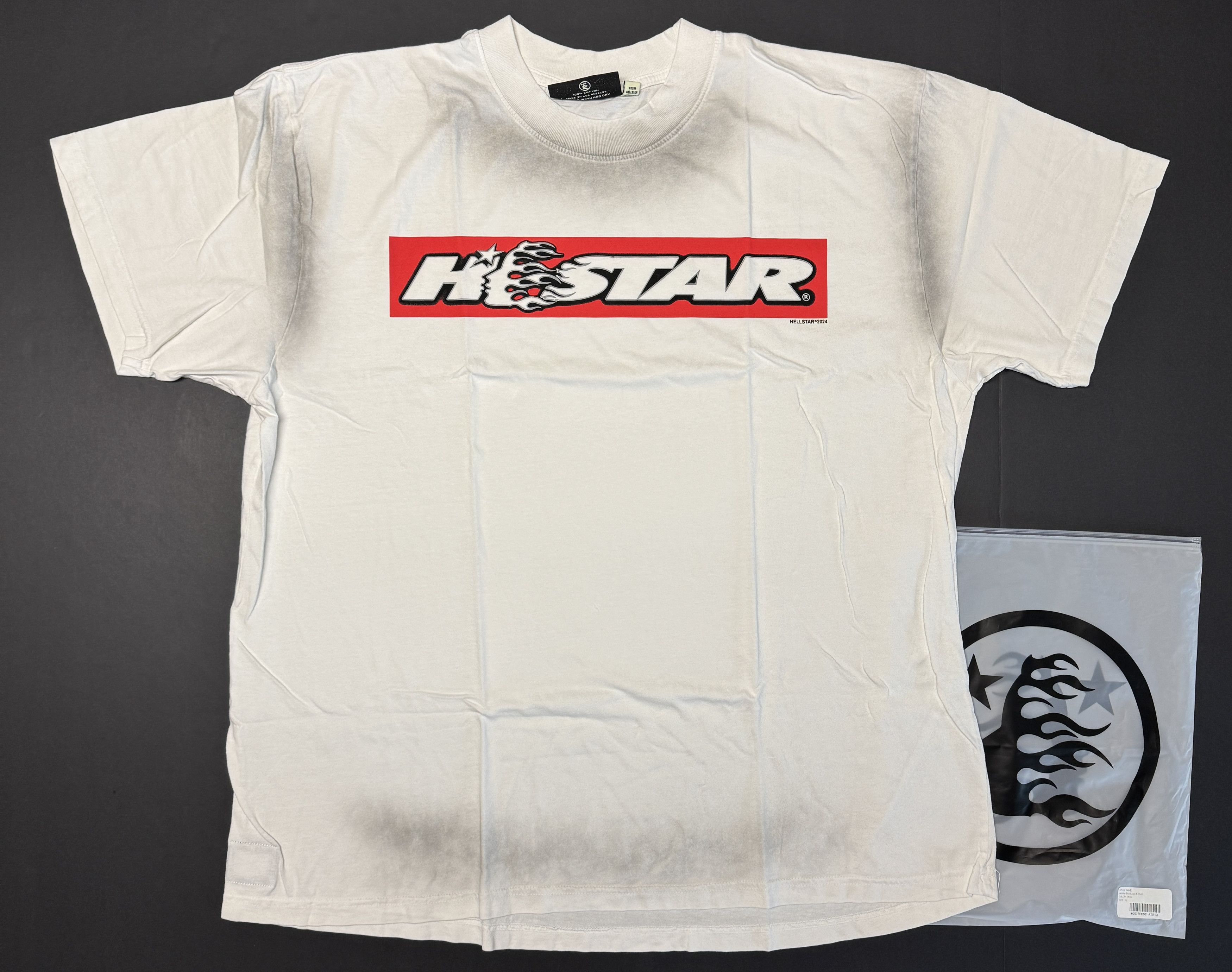HELLSTAR Hellstar Box Logo Tee White/Red Size US XL / EU 56 / 4 - 1 Thumbnail