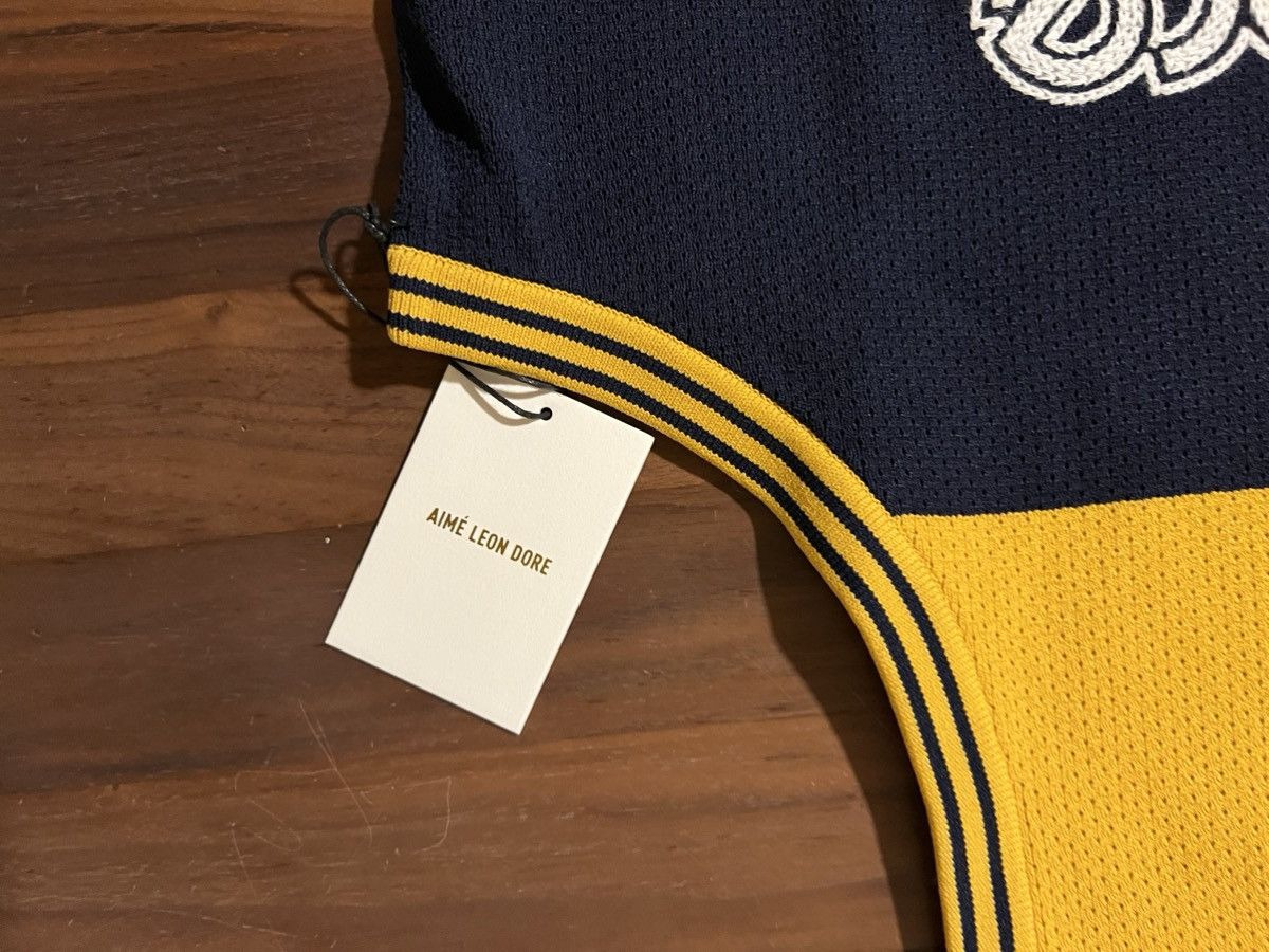 Aime Leon Dore Aime Leon Dore ALD Knit Basketball Jersey Sweater Yellow Size US XL / EU 56 / 4 - 4 Thumbnail