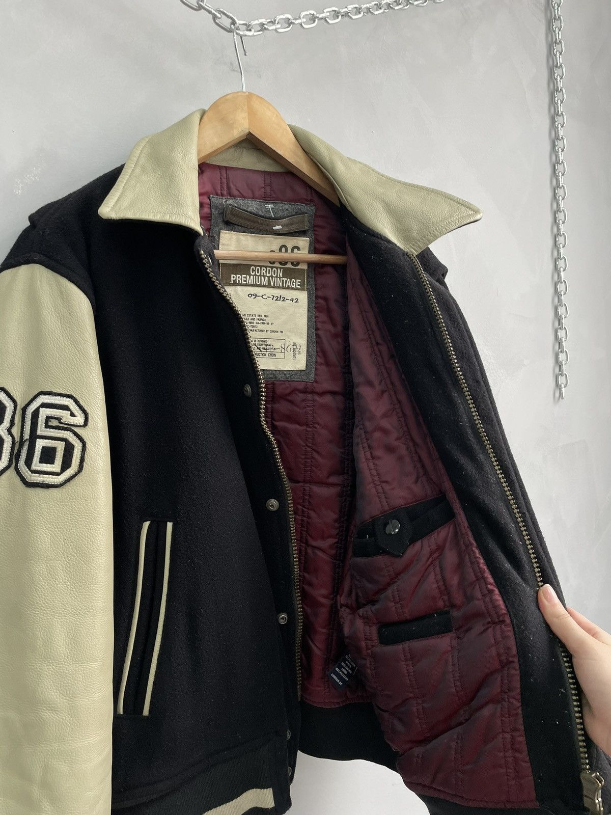 Diesel Varsity Bomber jacket wool/leather y2k style diesel hype Size US L / EU 52-54 / 3 - 4 Thumbnail