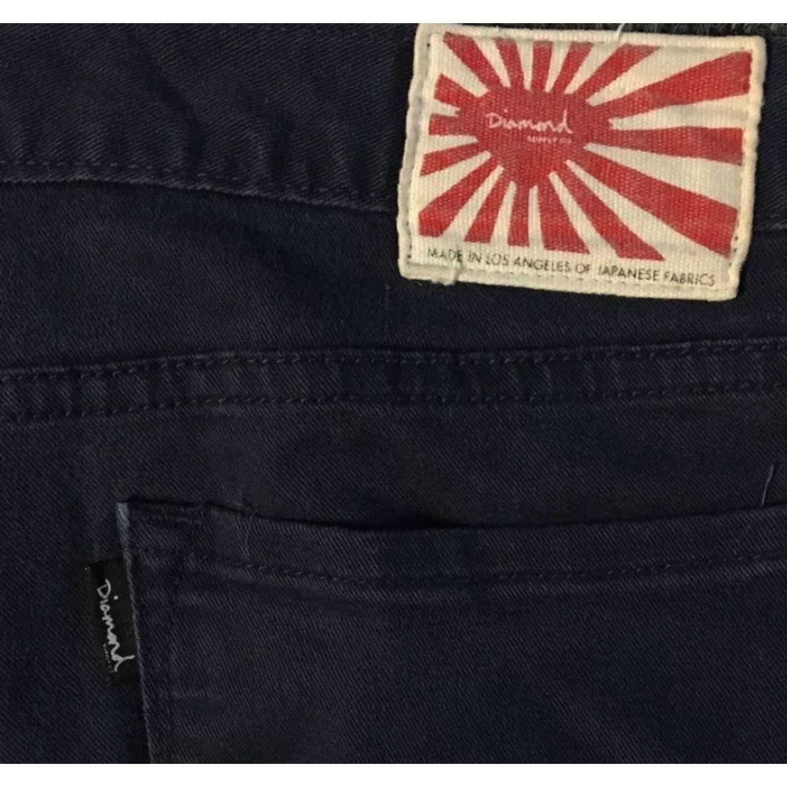 Girl Skateboards VINTAGE Diamond Supply Co Rising Sun Slim Fit Chino Pants 32 Navy Blue Men Slimming 90s Grunge Skateboarding USA Fourstar Chocolate Vtg Y2K? Size US 32 / EU 48 - 2 Thumbnail