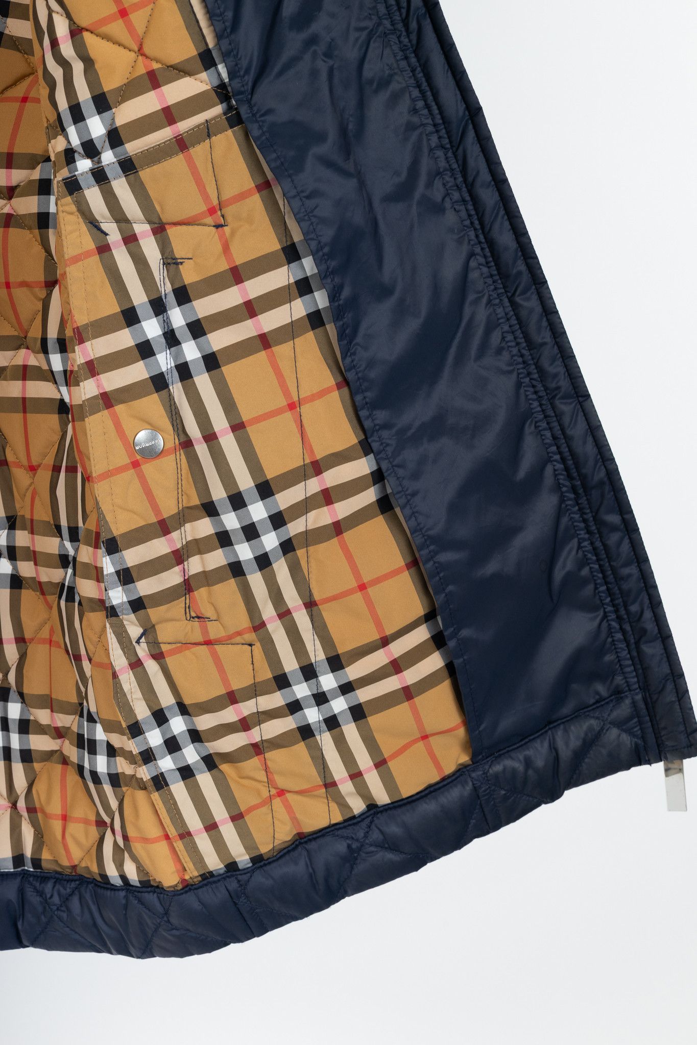 Burberry Burberry Baughton Navy Belted Hooded Quilted Coat Size M / US 6-8 / IT 42-44 - 13 Thumbnail