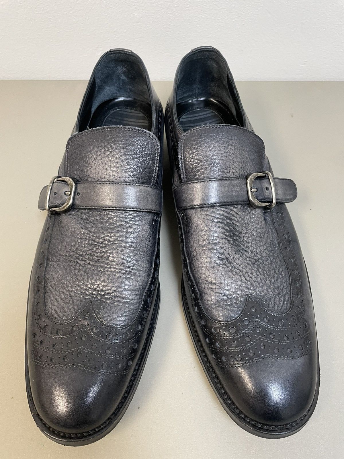 Dolce & Gabbana Belted Camp Pebble Wingtip Loafer Size US 11 / EU 44 - 1 Thumbnail