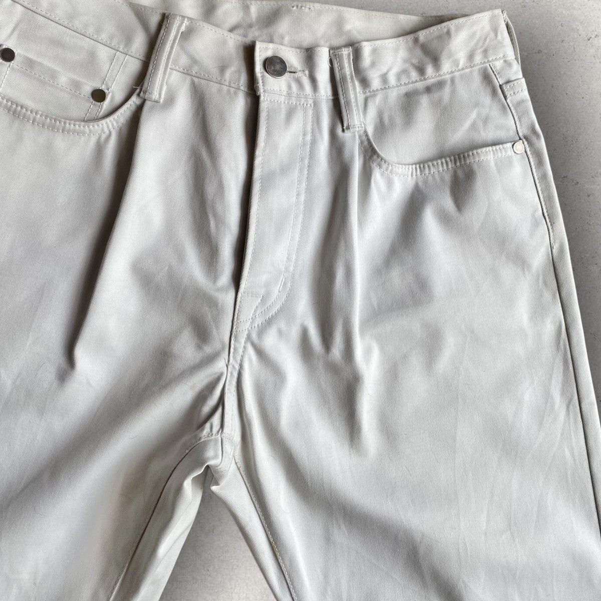 image of Comme Des Garcons x Fumito Ganryu Water Resistance Pleated Pants in White, Men's (Size 30)