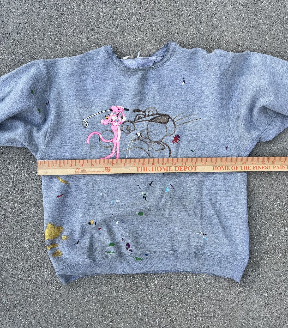 Japanese Brand × Vintage Vintage Pink Panther Crewneck Sweatshirt Distressed 1998 Size US S / EU 44-46 / 1 - 7 Thumbnail