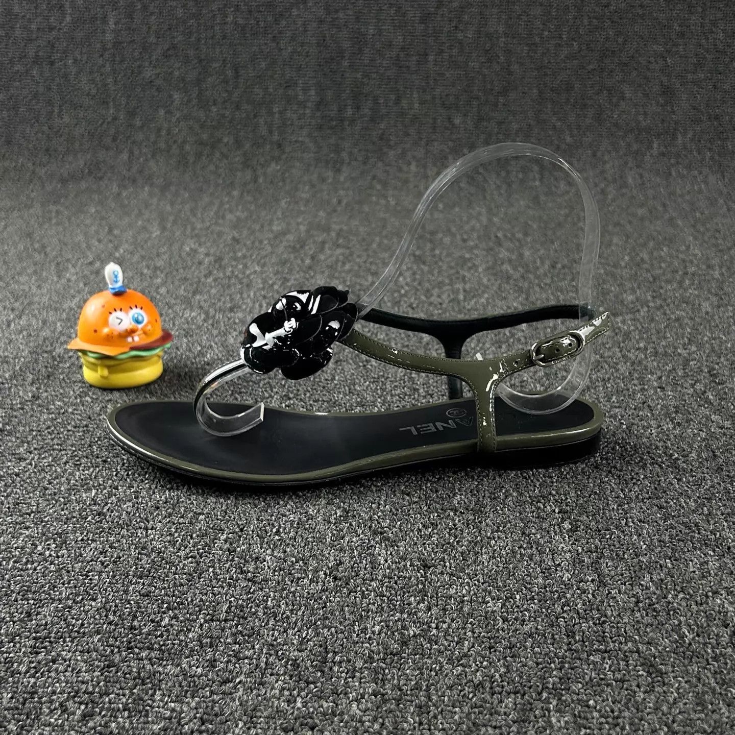 Chanel Chanel Black Camellia CC Logo Sandals EUR 36 Size US 5.5 / IT 35.5 - 3 Thumbnail