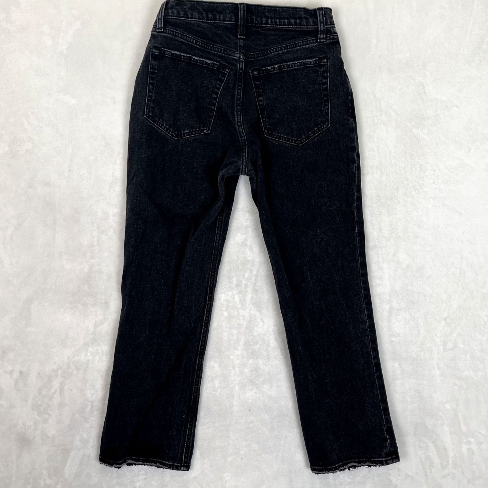 Abercrombie & Fitch Abercrombie & Fitch The Ankle Straight Jeans Womens 2 S Black High Rise Denim Size 26" / US 2 / IT 38 - 5 Thumbnail