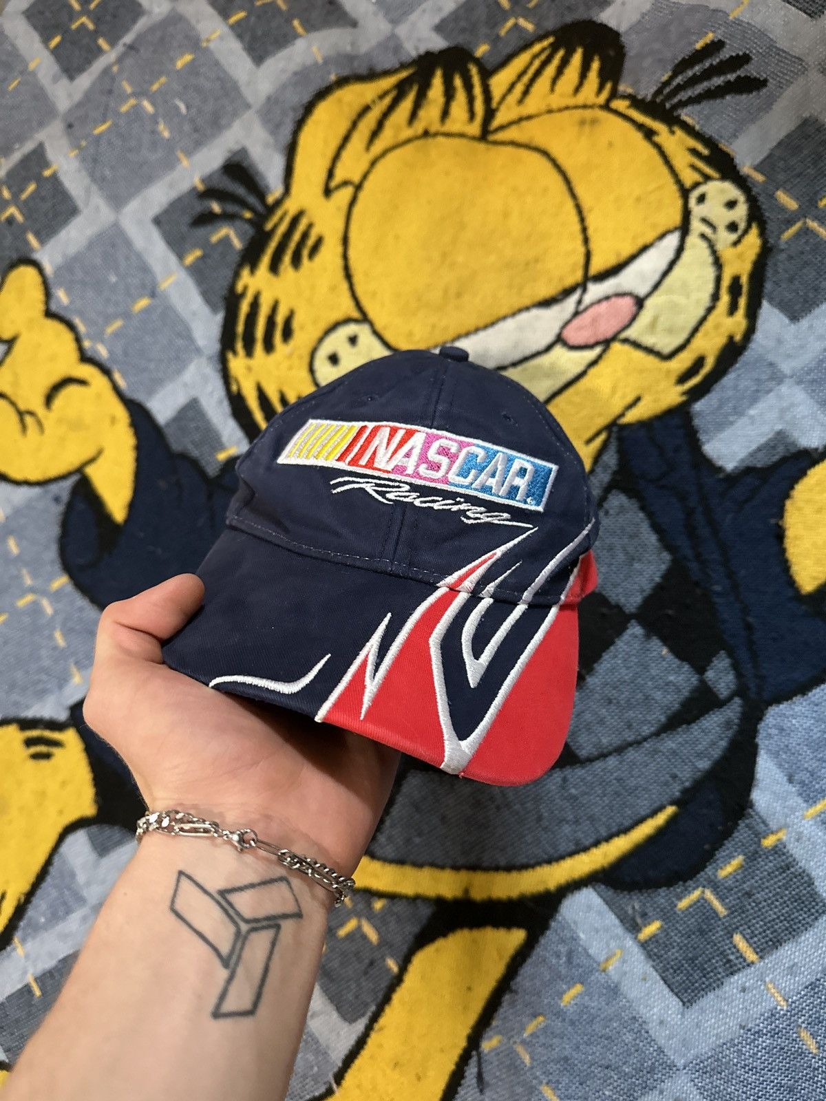 NASCAR Vintage Flaming NASCAR Racing Strapback Hat Winners Circle Size ONE SIZE - 1 Thumbnail