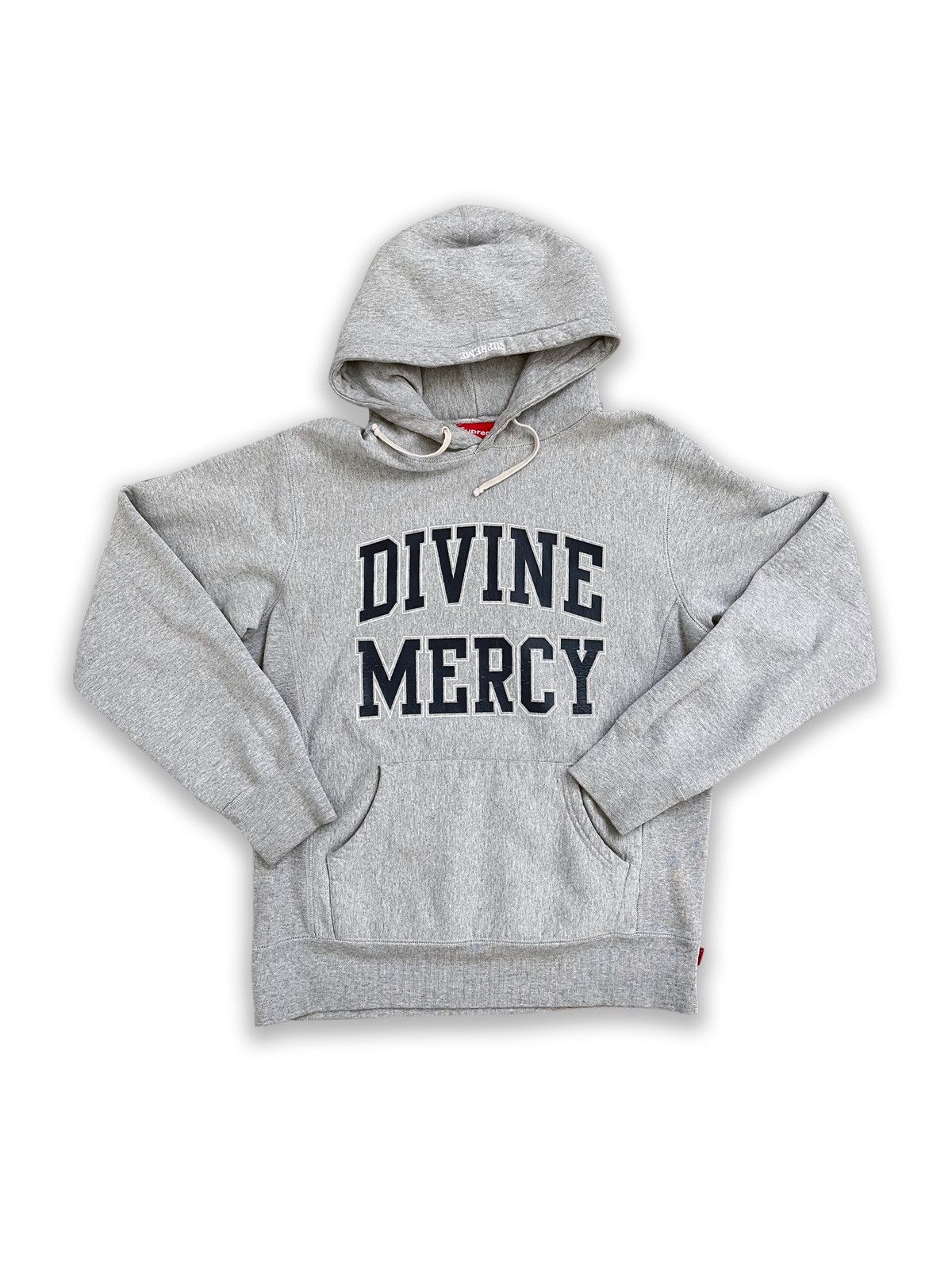 image of 2009 Supreme Divine Mercy Hoodie in Grey, Men's (Size Medium)