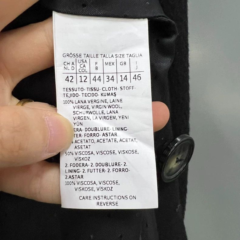 Max Mara Max Mara Black lapel coat Size L / US 10 / IT 46 - 4 Thumbnail
