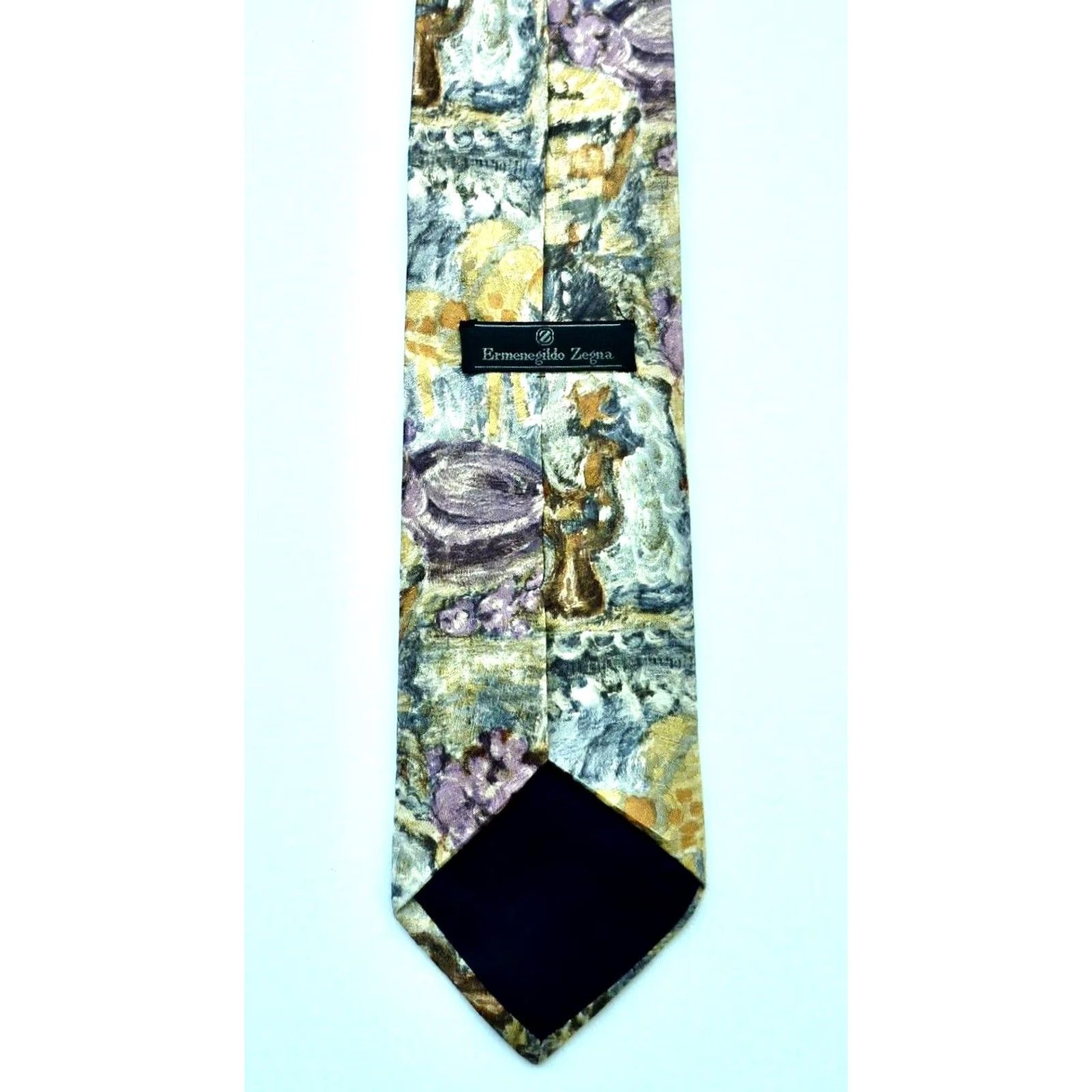 Ermenegildo Zegna Ermenegildo Zegna Tie Silk Abstract Made in Italy Men's Size ONE SIZE - 4 Thumbnail