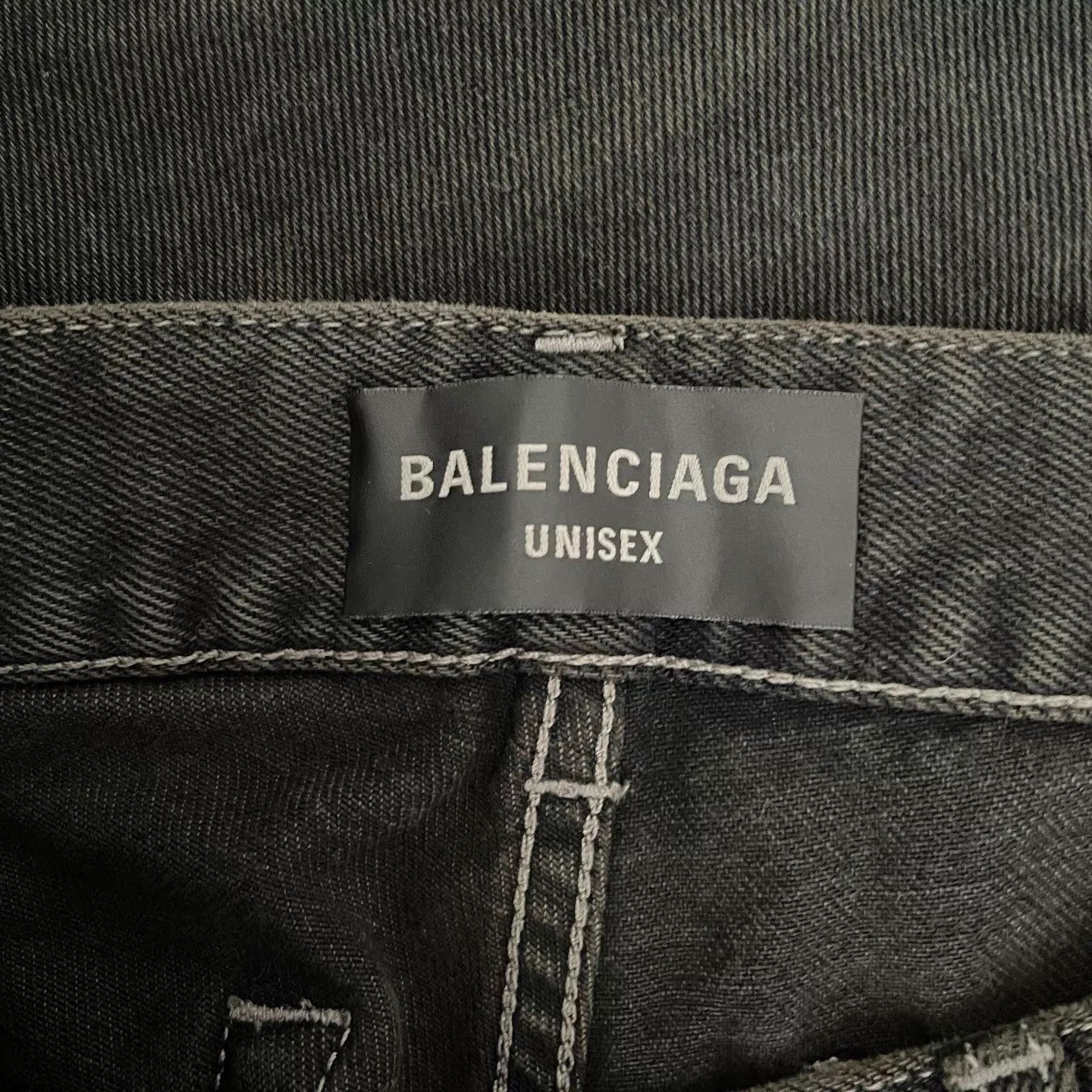 Balenciaga Balenciaga 25 Low-Rise Ripped Black Slim-Straight Jeans S Size 26" / US 2 / IT 38 - 4 Thumbnail
