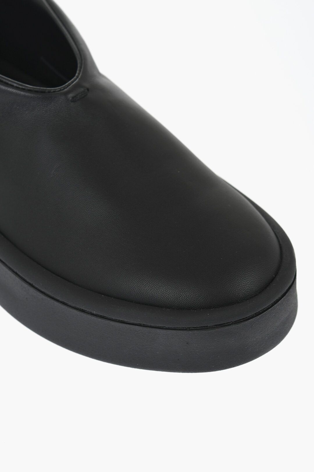 Jil Sander og1mm0625 Leather Slip-on Sneakers in Black Size US 8 / EU 41 - 4 Thumbnail