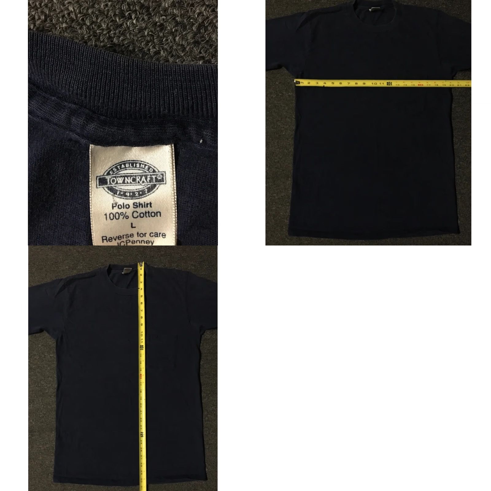 Vintage VINTAGE Towncraft Shirt L USA Blue 80s 90s Grunge Biker Punk Surf Skate Track PE Single Stitch JC Penney - Men T-Shirt Size US L / EU 52-54 / 3 - 8 Thumbnail