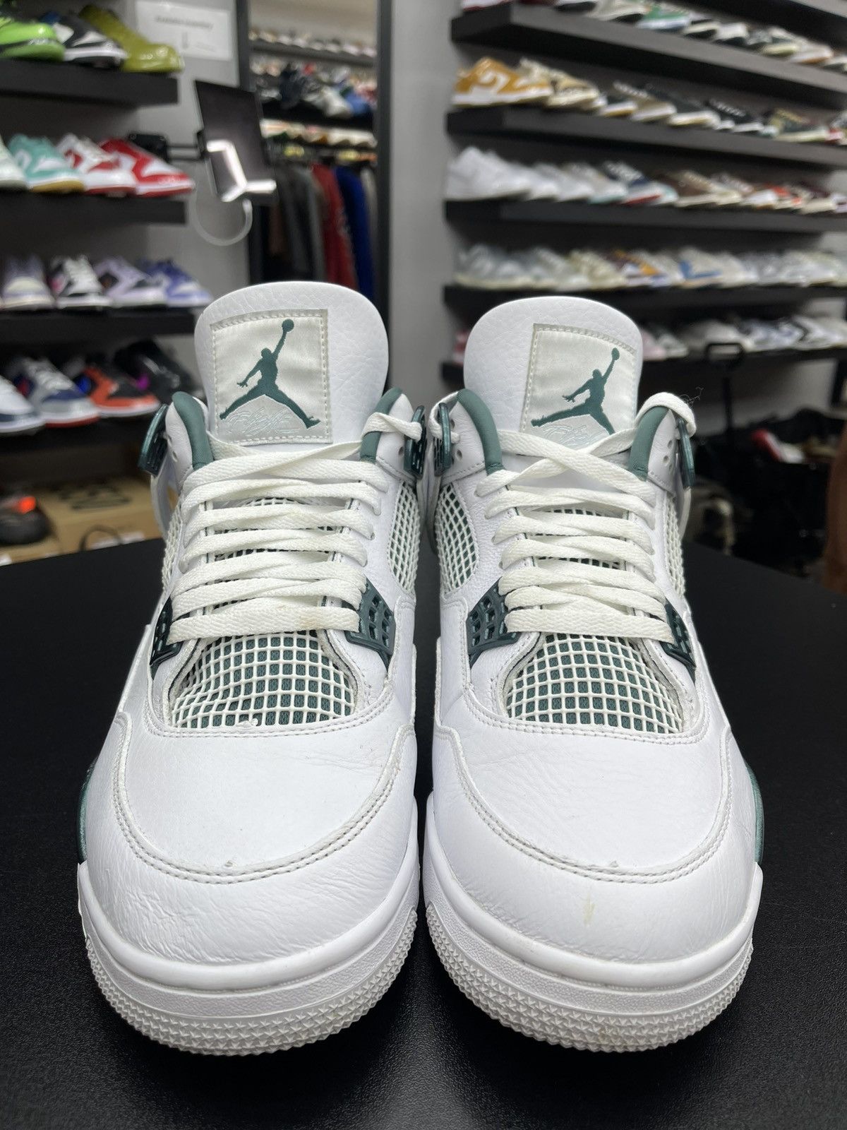 Nike Size 11.5 - Nike Air Jordan 4 Retro Oxidized Green White Size US 11.5 / EU 44-45 - 2 Thumbnail