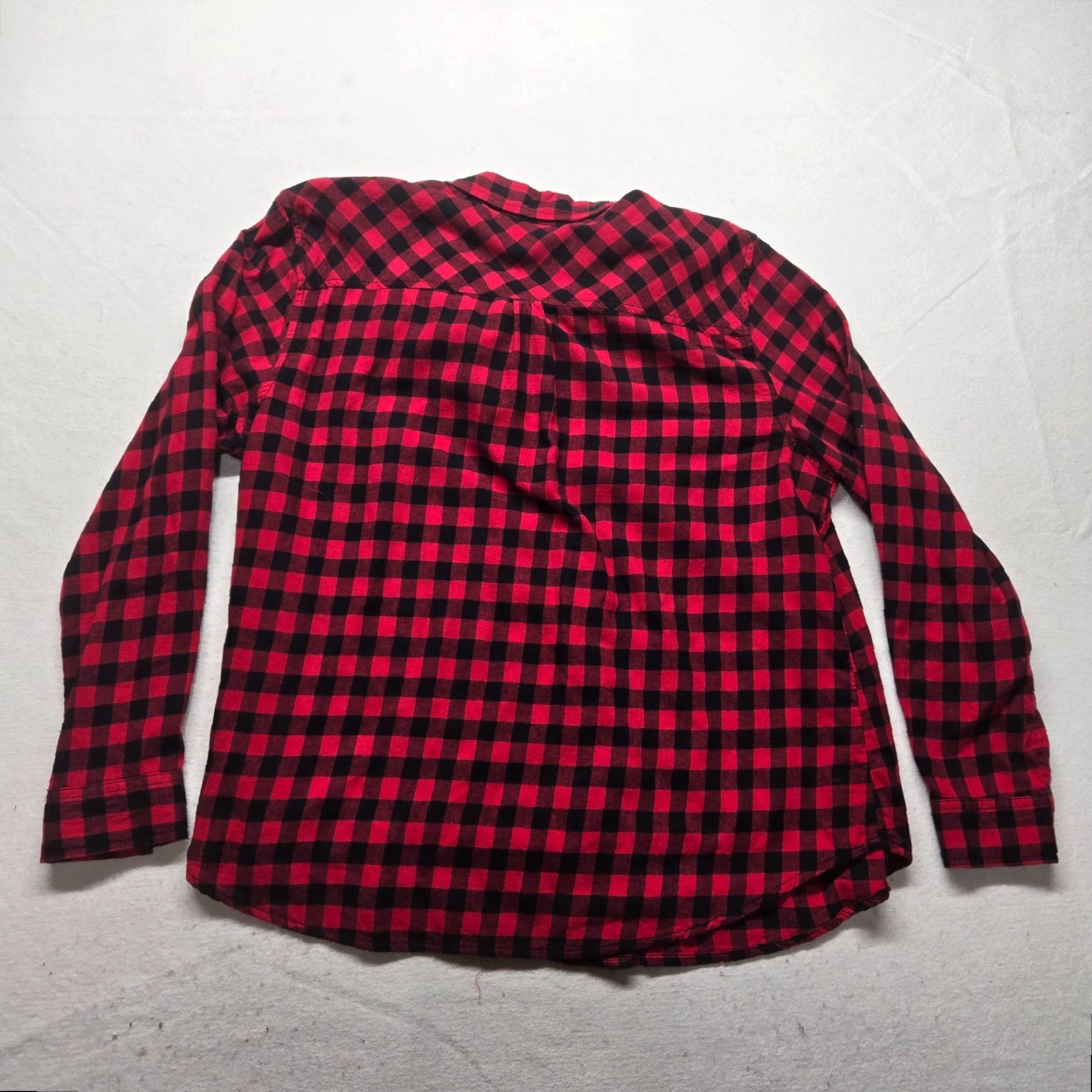 Faded Glory Faded Glory Shirt Button-Up Plaid Red Buffalo Collared Embroidered Chest Pocket 2XL Size XXL / US 16-18 / IT 52-54 - 8 Thumbnail