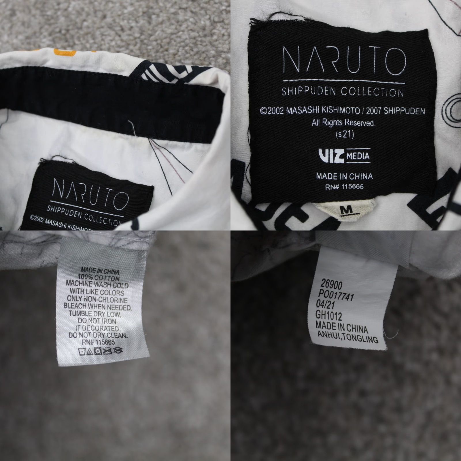 Vintage NARUTO Shippuden AOP Shirt Mens Medium White All Over Print S/S Logo Button-Up Geometric Casual Anime Mens Medium White Size US M / EU 48-50 / 2 - 8 Thumbnail