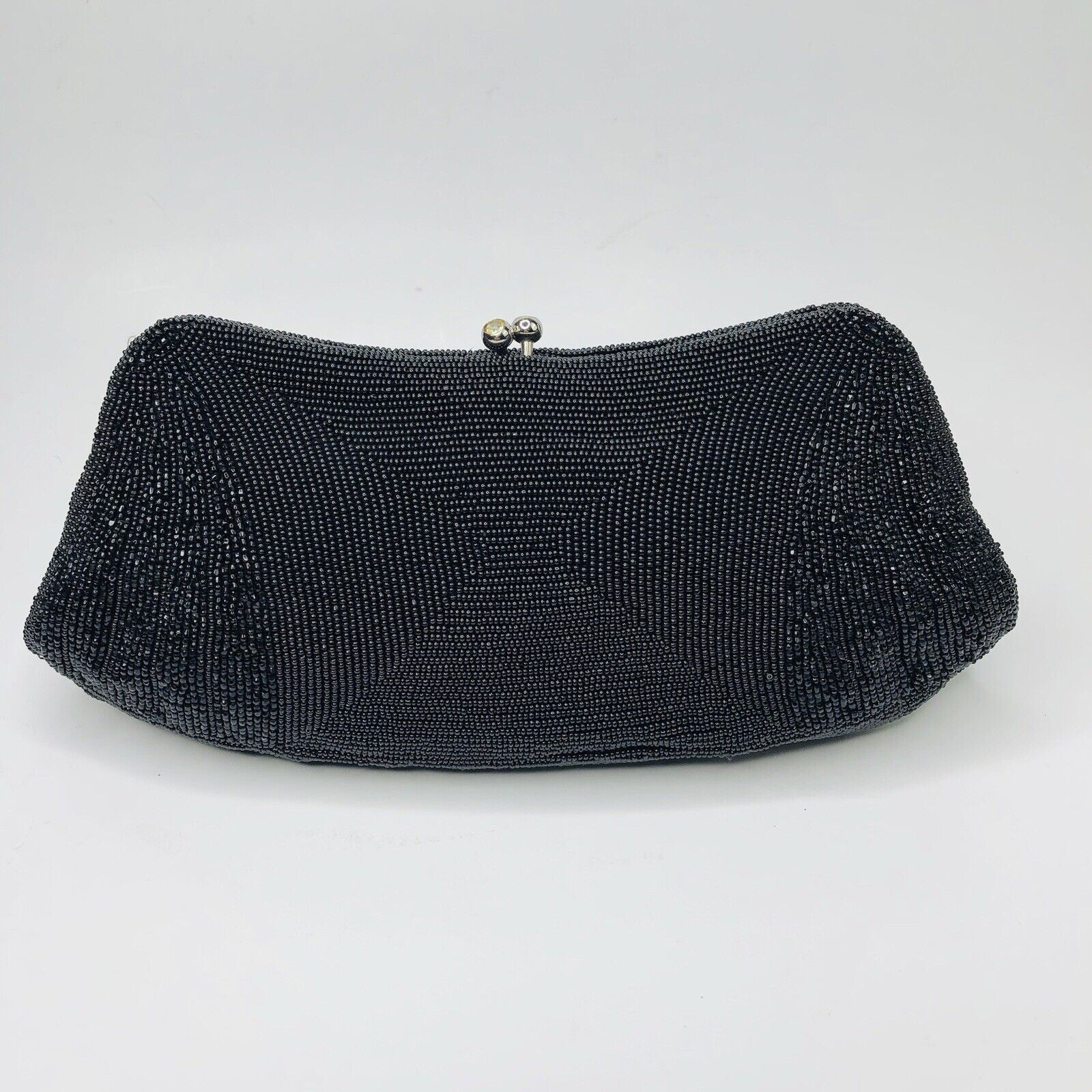 Other Vtg 60s Dormar Black Clutch Micro Beaded Belgium Crystal Size ONE SIZE - 2 Thumbnail