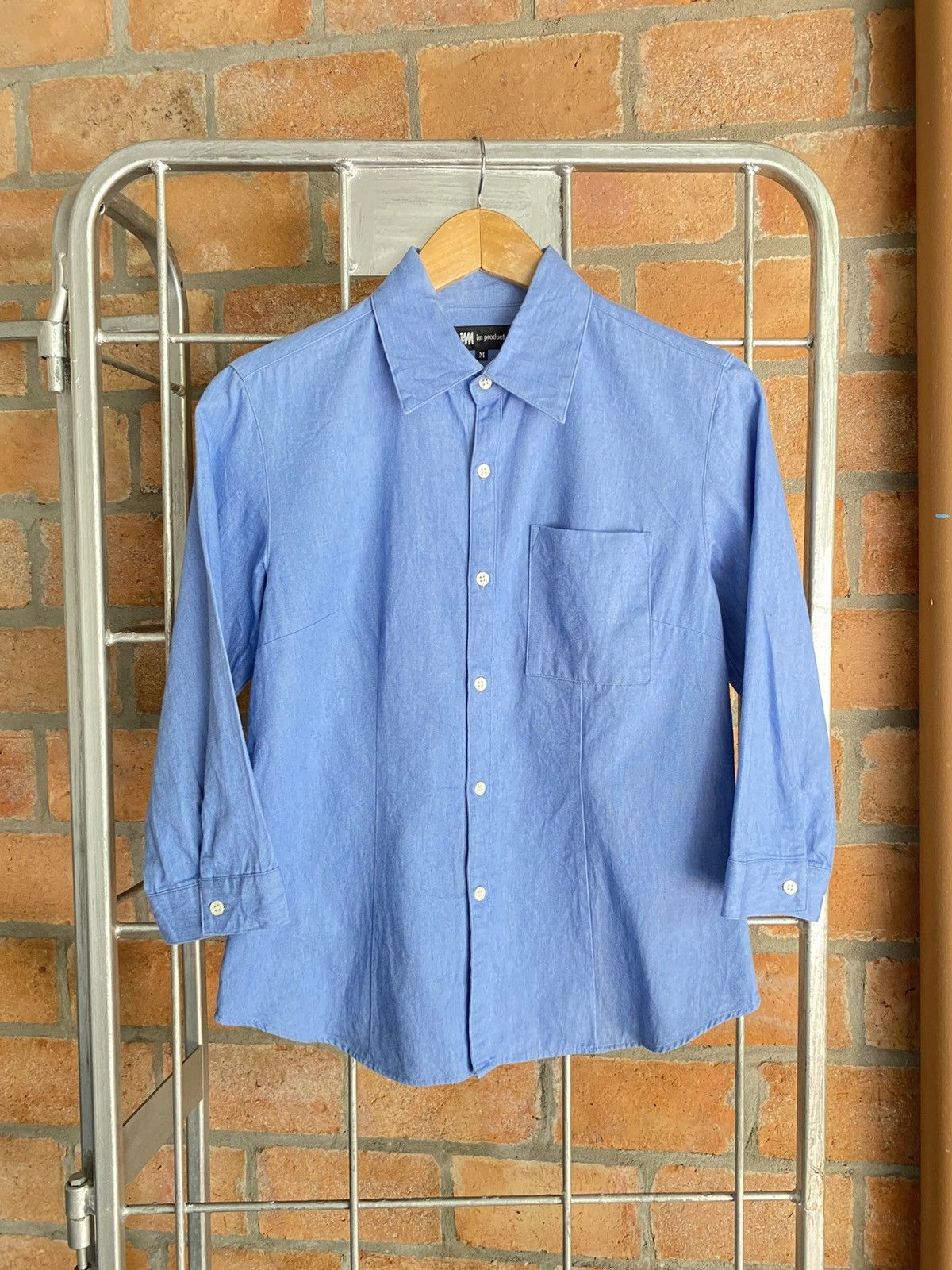 Issey Miyake IM product Soft Blue Denim Shirt Size M / US 6-8 / IT 42-44 - 5 Thumbnail