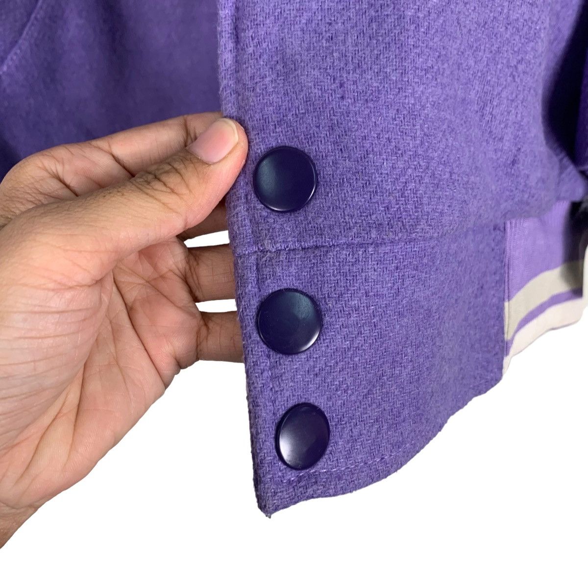 Divided DIVIDED Purple Oversize Varsity Jacket #0530-C24 Size US XS / EU 42 / 0 - 12 Thumbnail