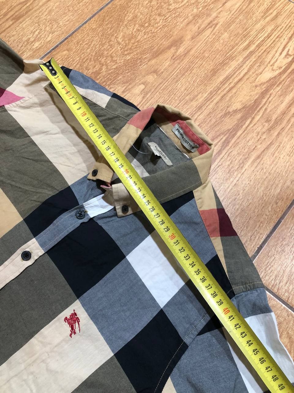 Burberry Burberry Beige Check Cotton Button Front Shirt Size US M / EU 48-50 / 2 - 7 Thumbnail