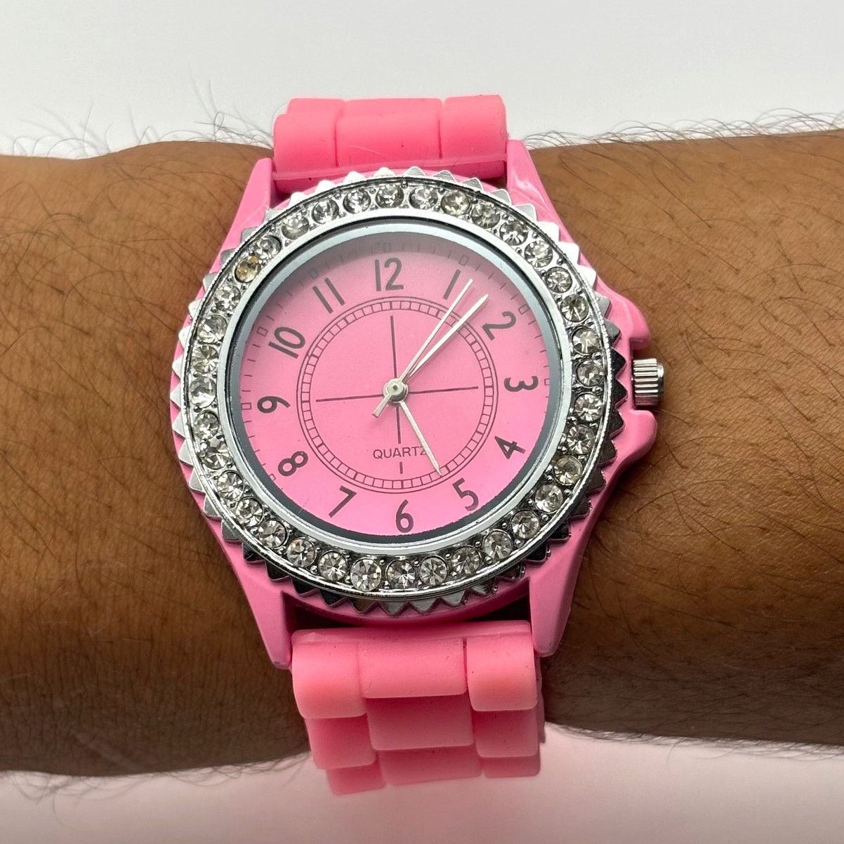 Other Silver & Pink Men's Quartz Watch Size ONE SIZE - 1 Thumbnail