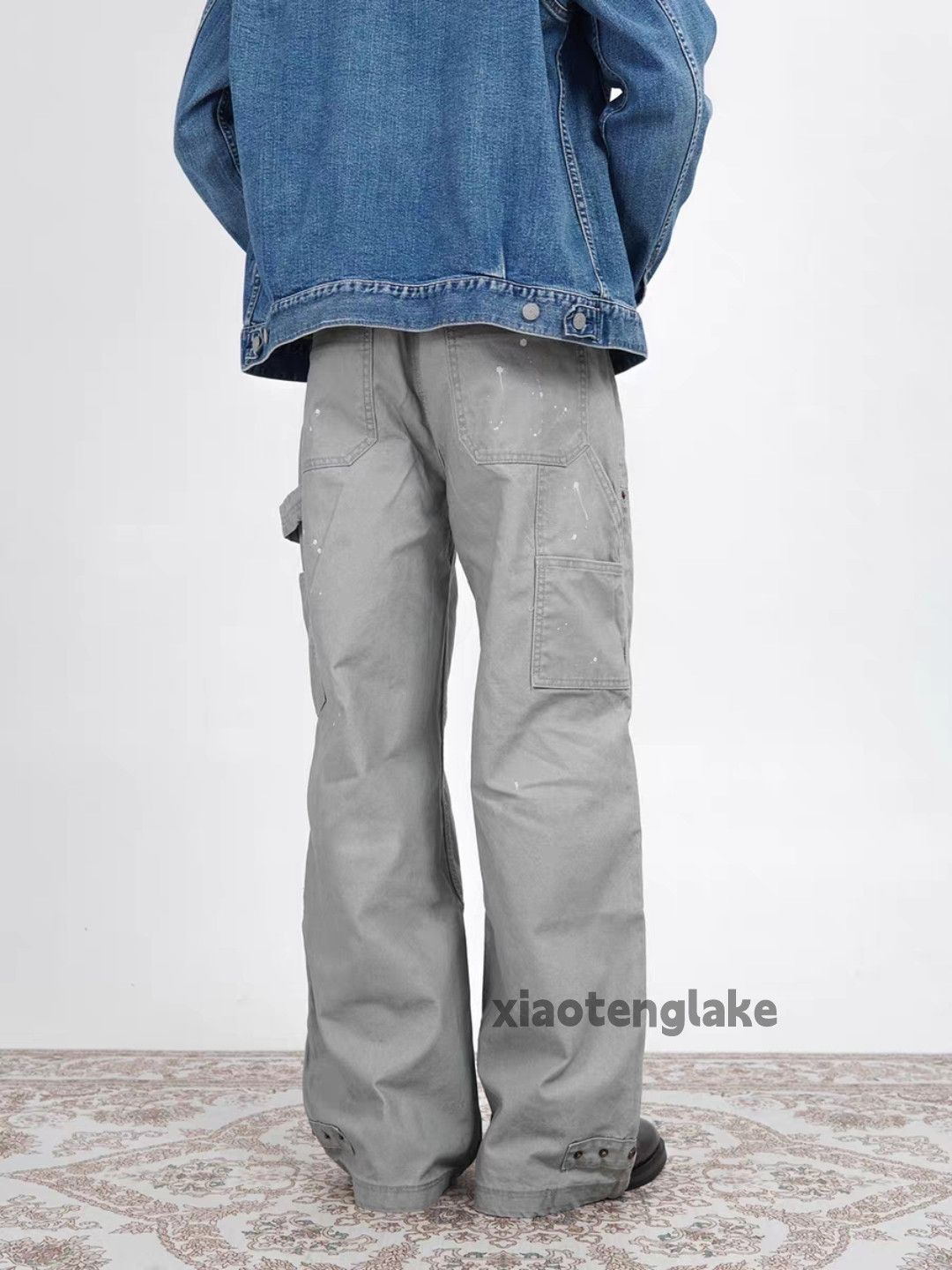 Vintage ltx utility loose baggy skate hiphop paint carpenter pants Size US 34 / EU 50 - 7 Thumbnail