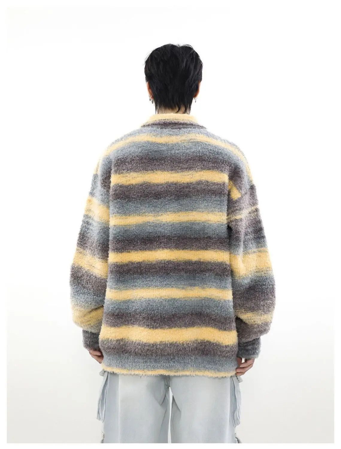 Other Striped Sweater Knit Cardigan Sweater Size US XXL / EU 58 / 5 - 4 Thumbnail