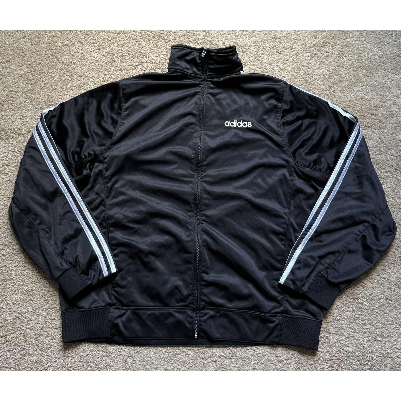 Adidas Adidas 3-Striped Track Jacket Black/White Men's Size Large Size US L / EU 52-54 / 3 - 1 Thumbnail